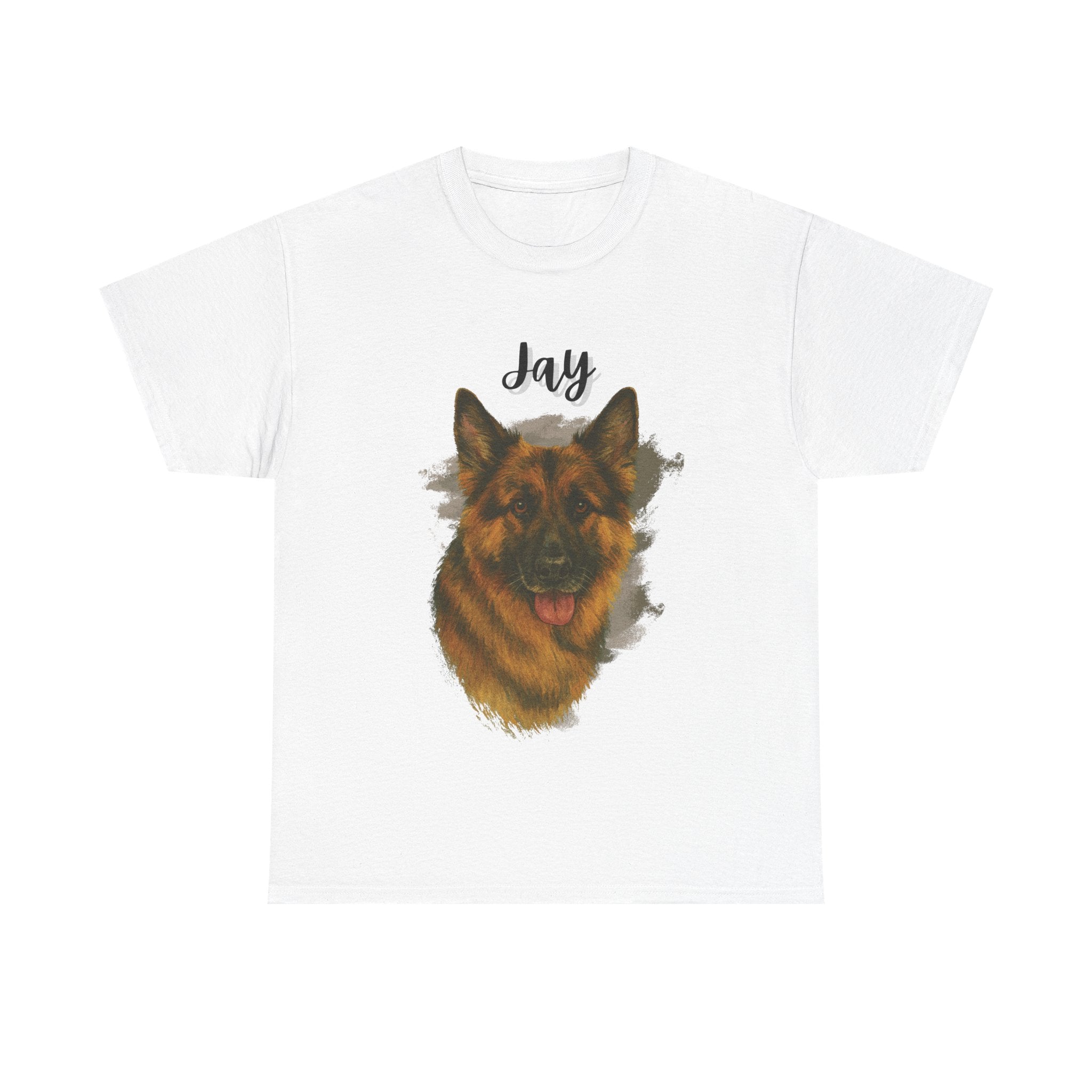 (Jay) Whimsical Dog Portrait Tee Shirt
