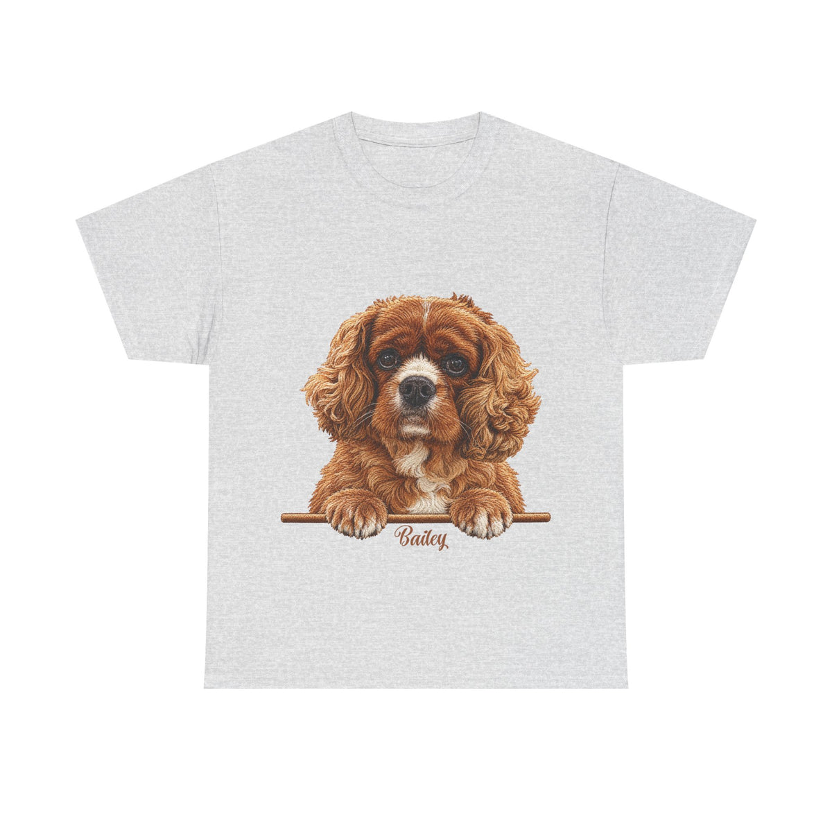 (Bailey) Whimsical Dog Portrait Tee Shirt