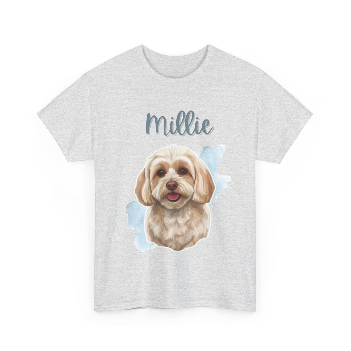 (Millie) Whimsical Dog Portrait Tee Shirt
