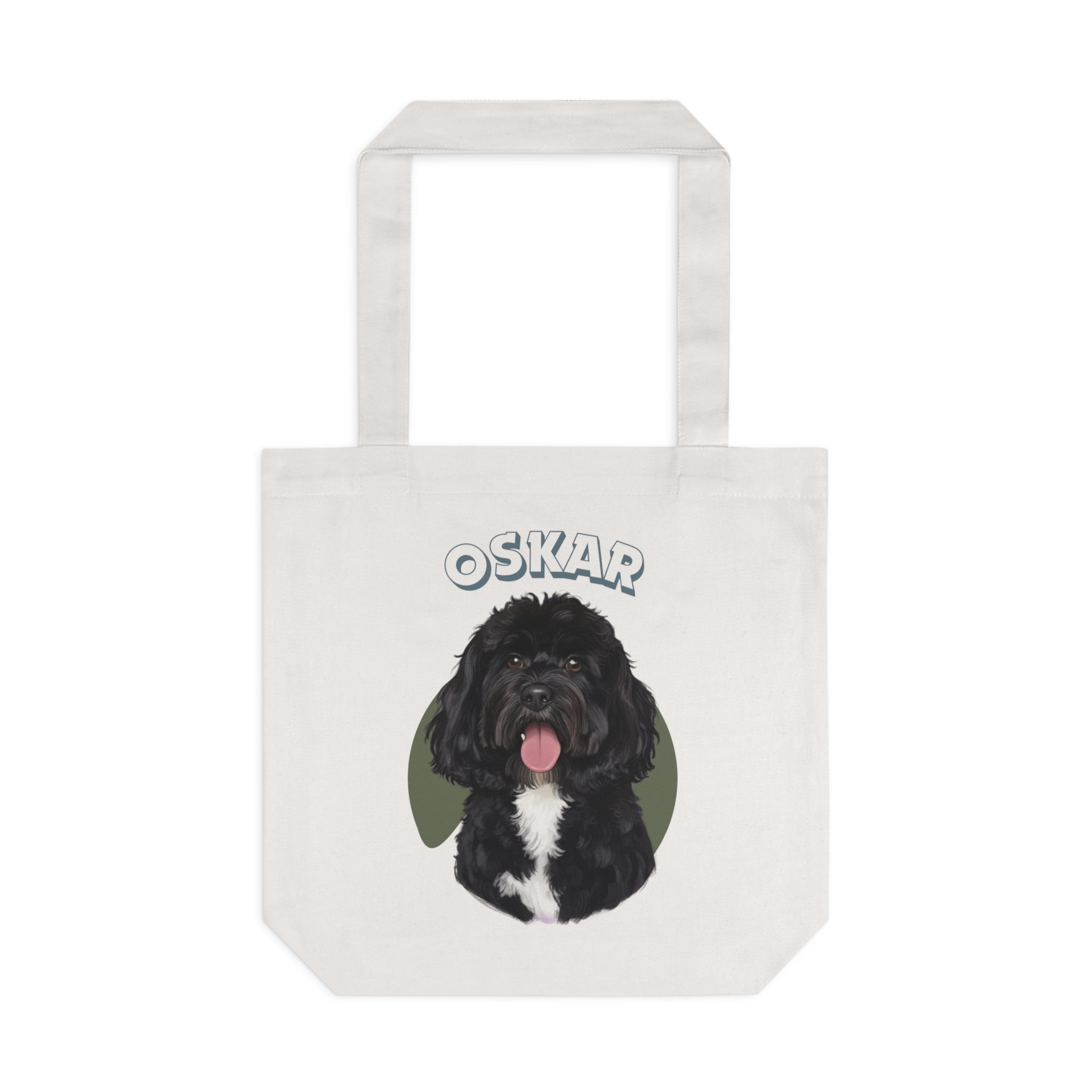 (Oskar) Personalized Dog Lover Tote Bag