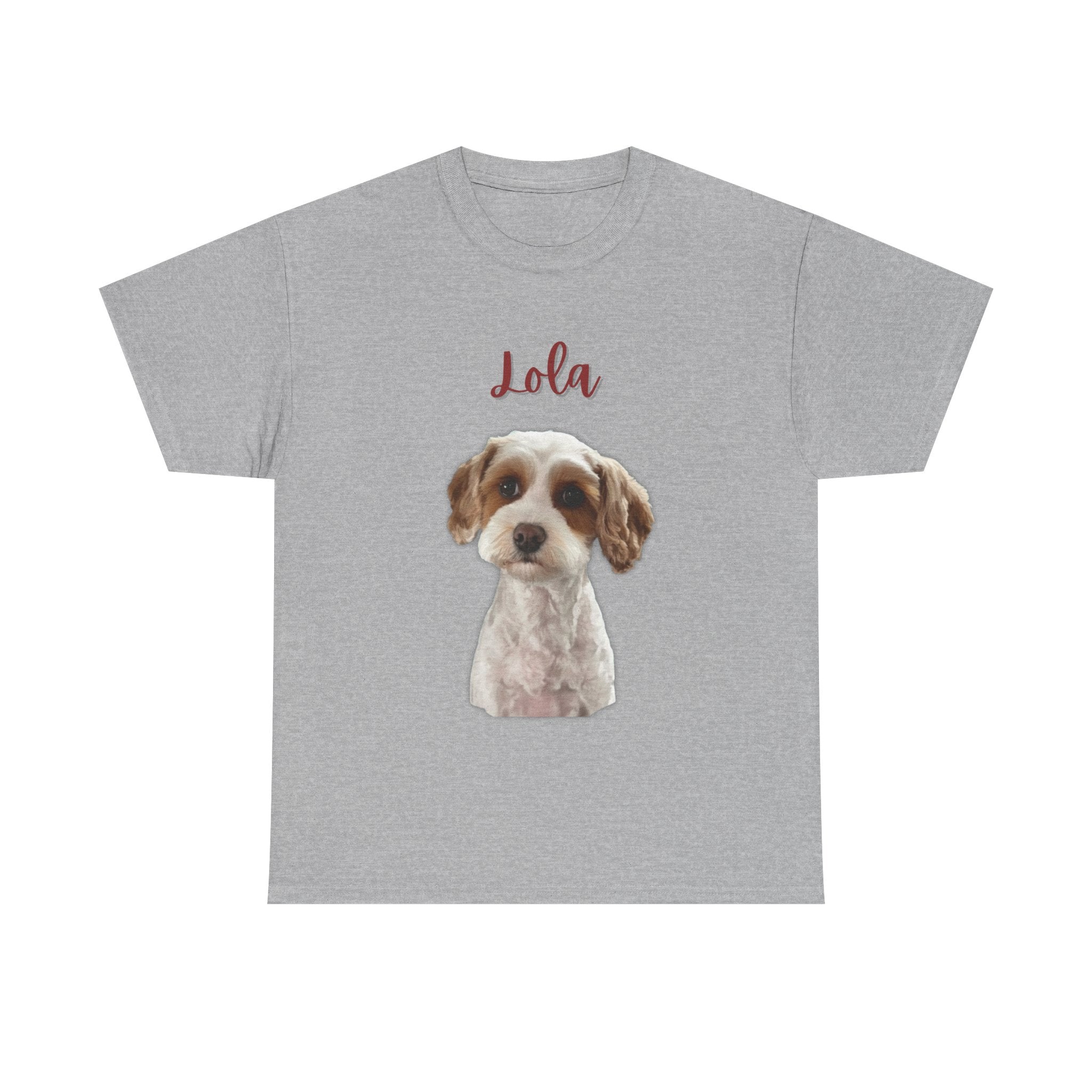 (Lola) Whimsical Dog Portrait Tee Shirt