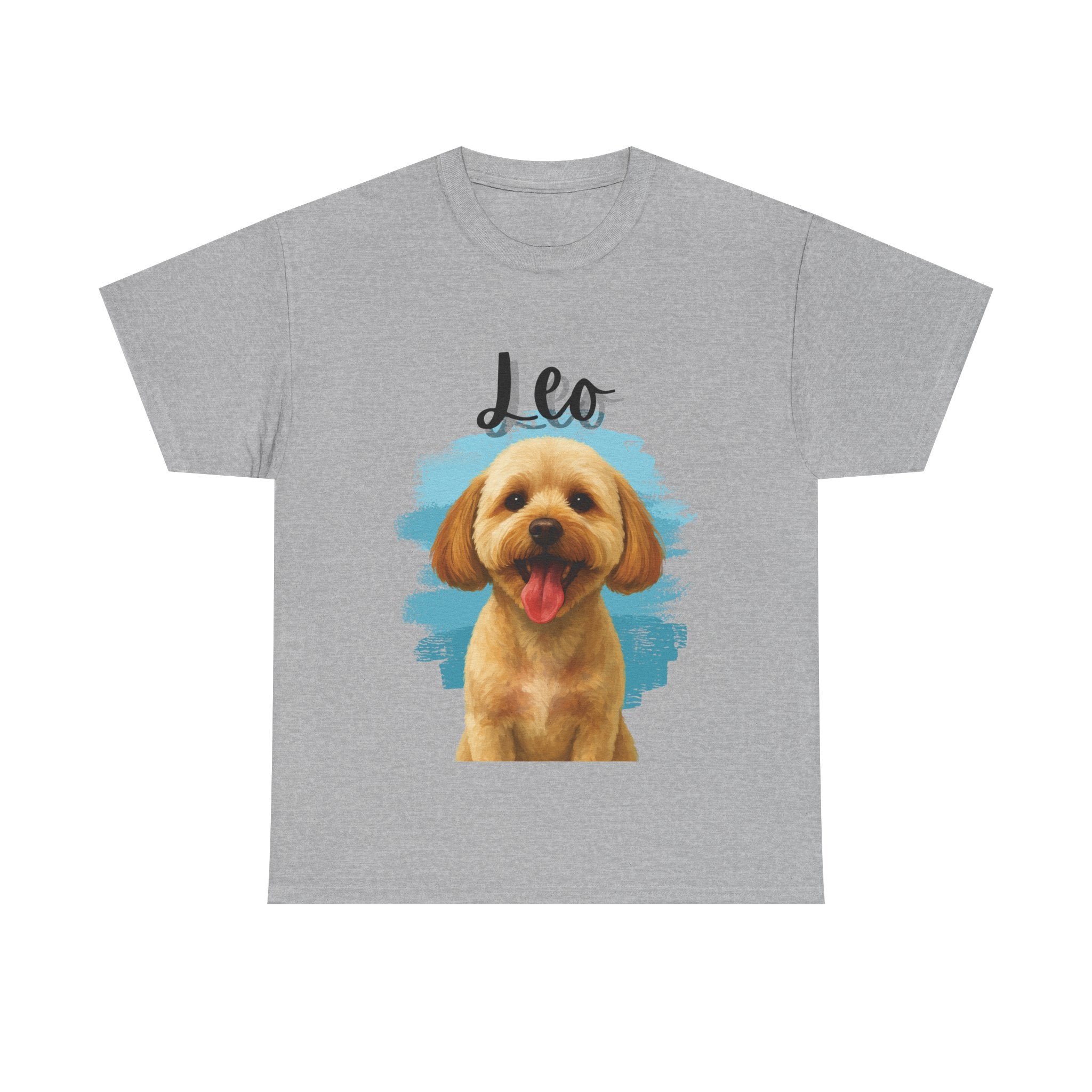 (Leo) Whimsical Dog Portrait Tee Shirt