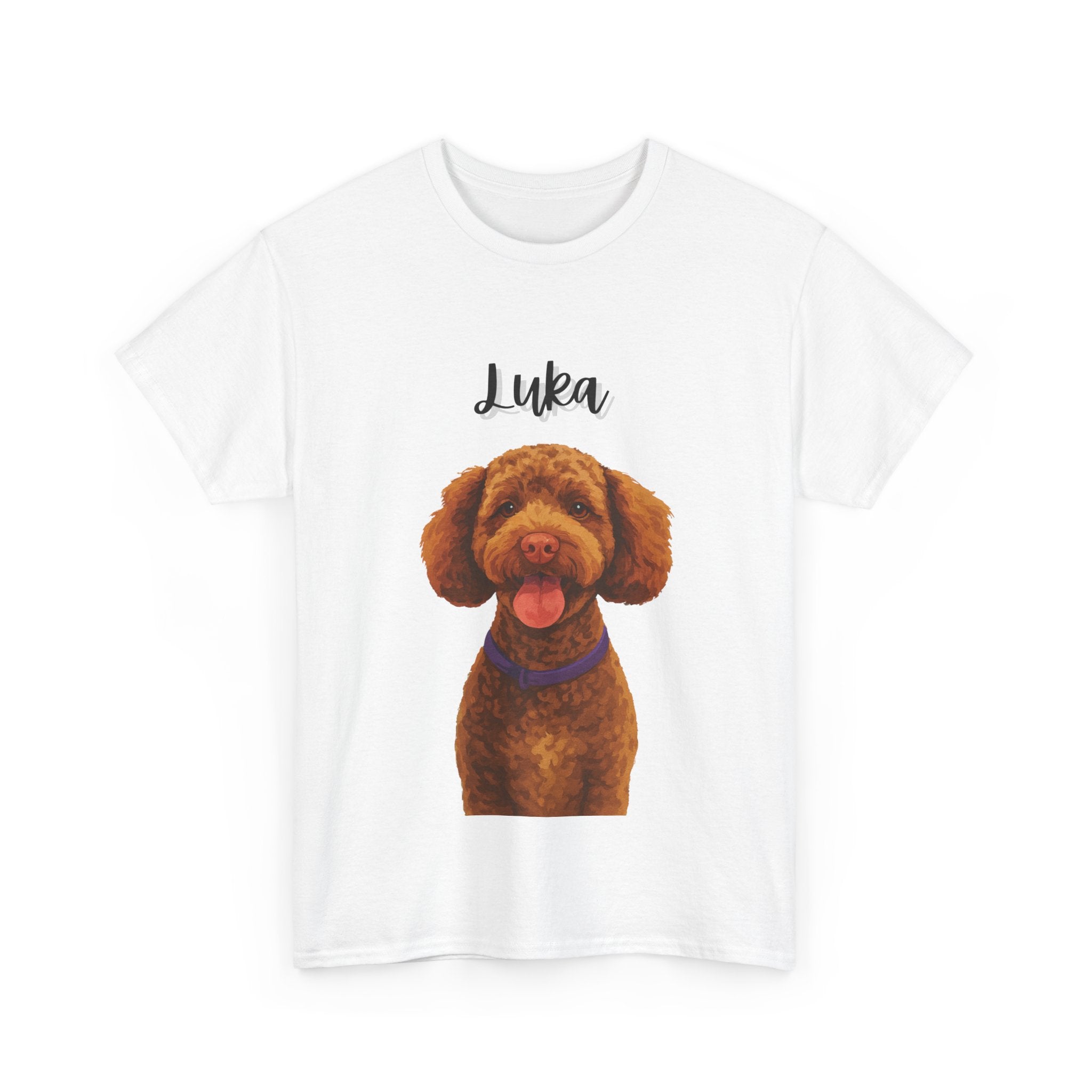 (Luka) Whimsical Dog Portrait Tee Shirt