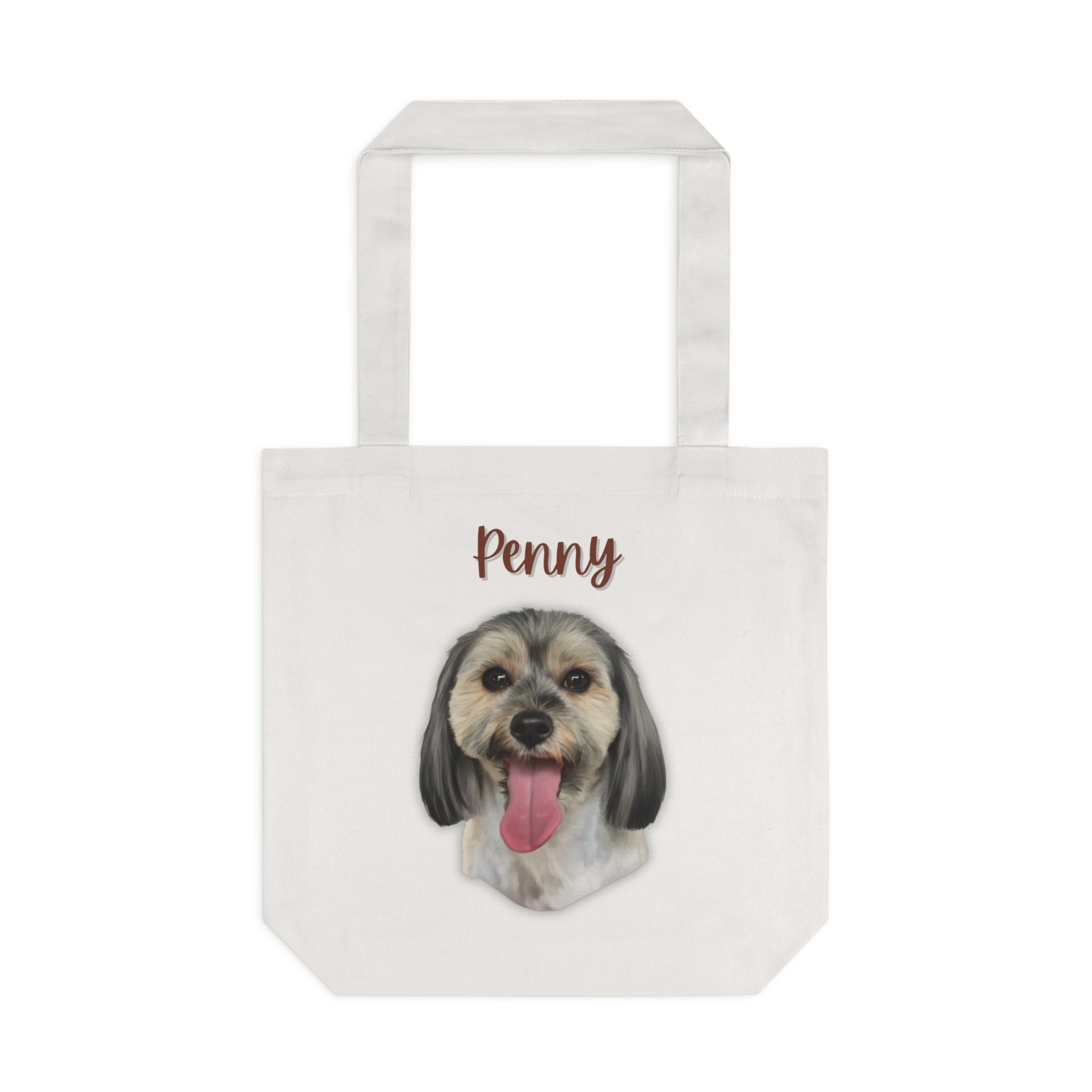(Penny) Personalized Dog Lover Tote Bag