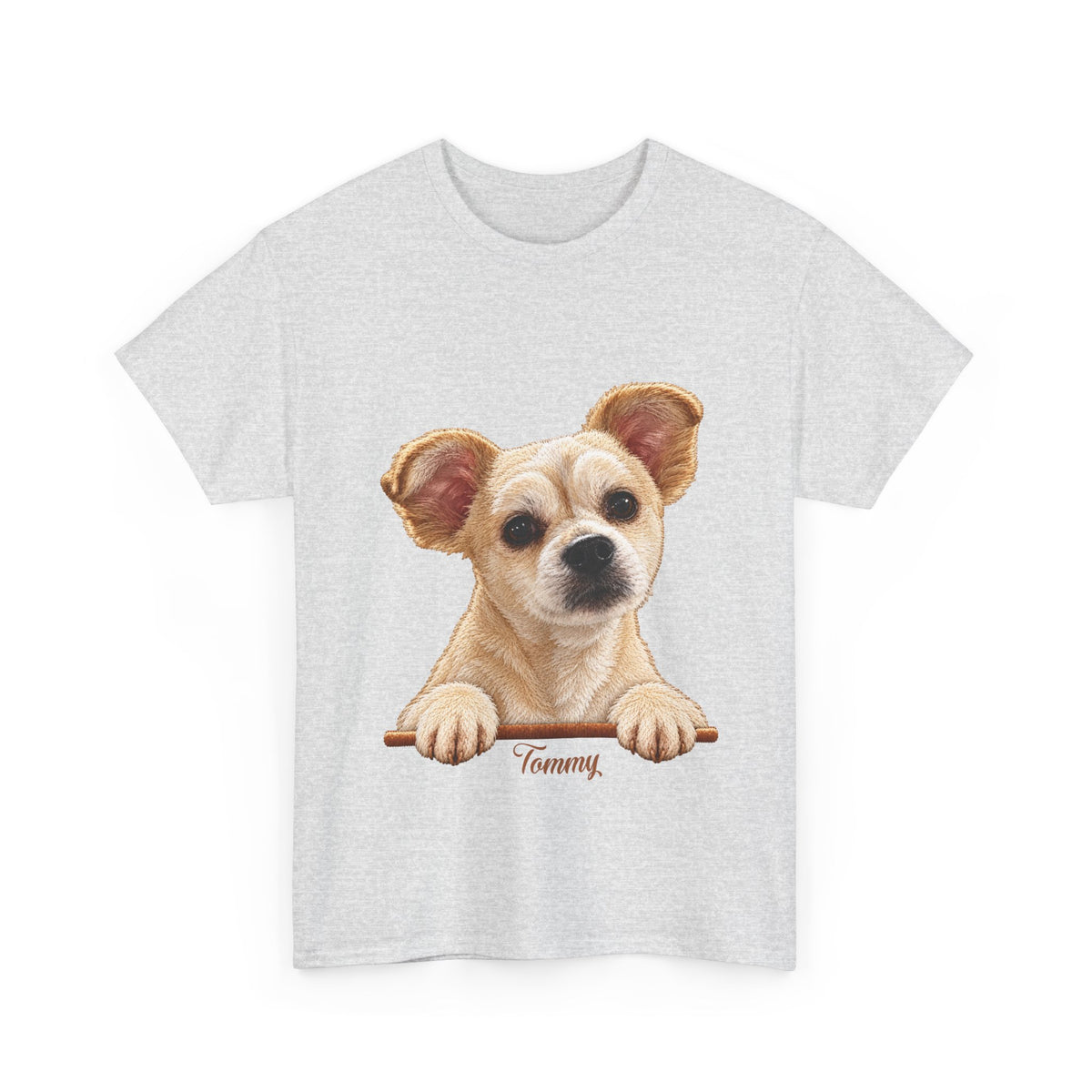 (Tommy) Whimsical Dog Portrait Tee Shirt