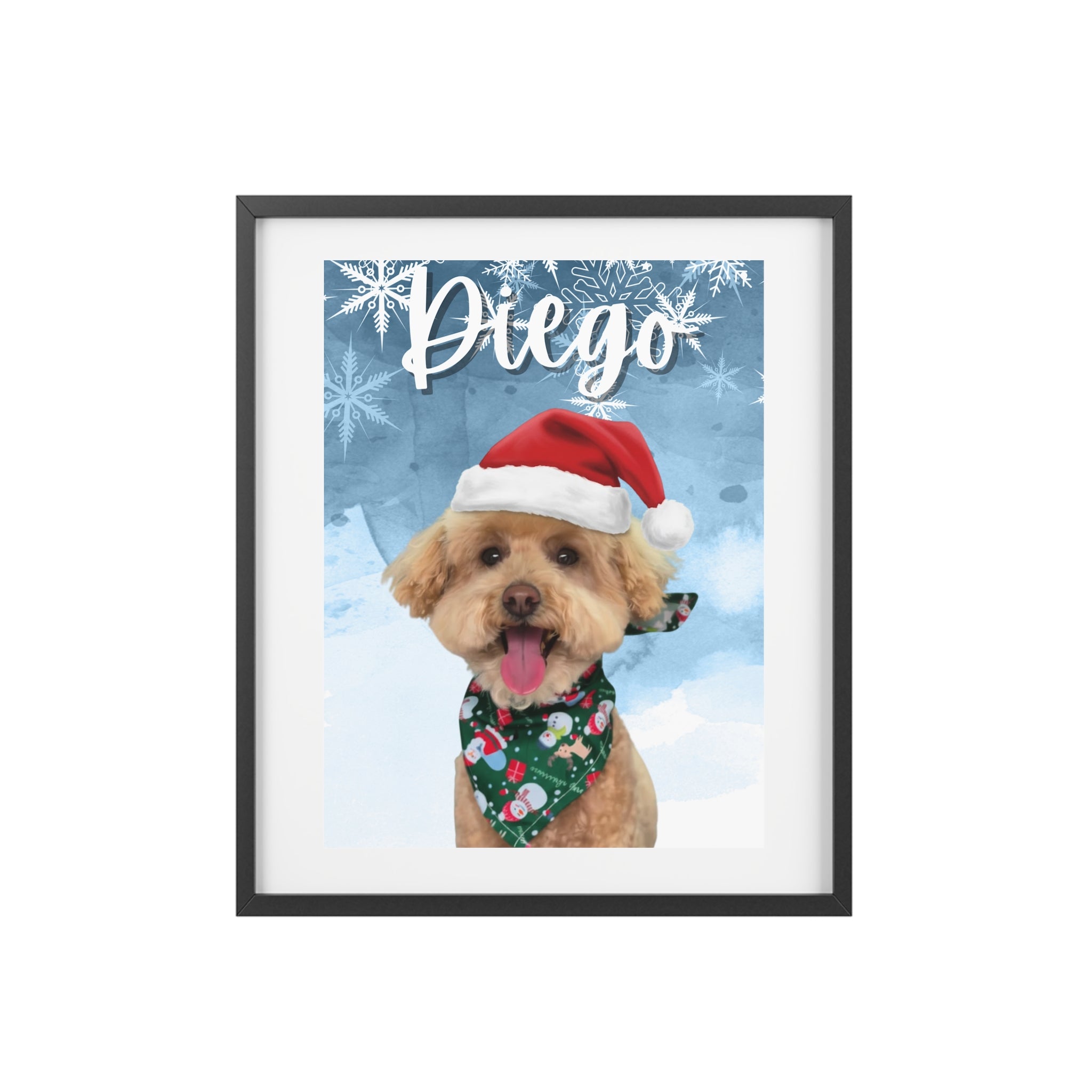 (Diego) Playful Dog Framed Poster