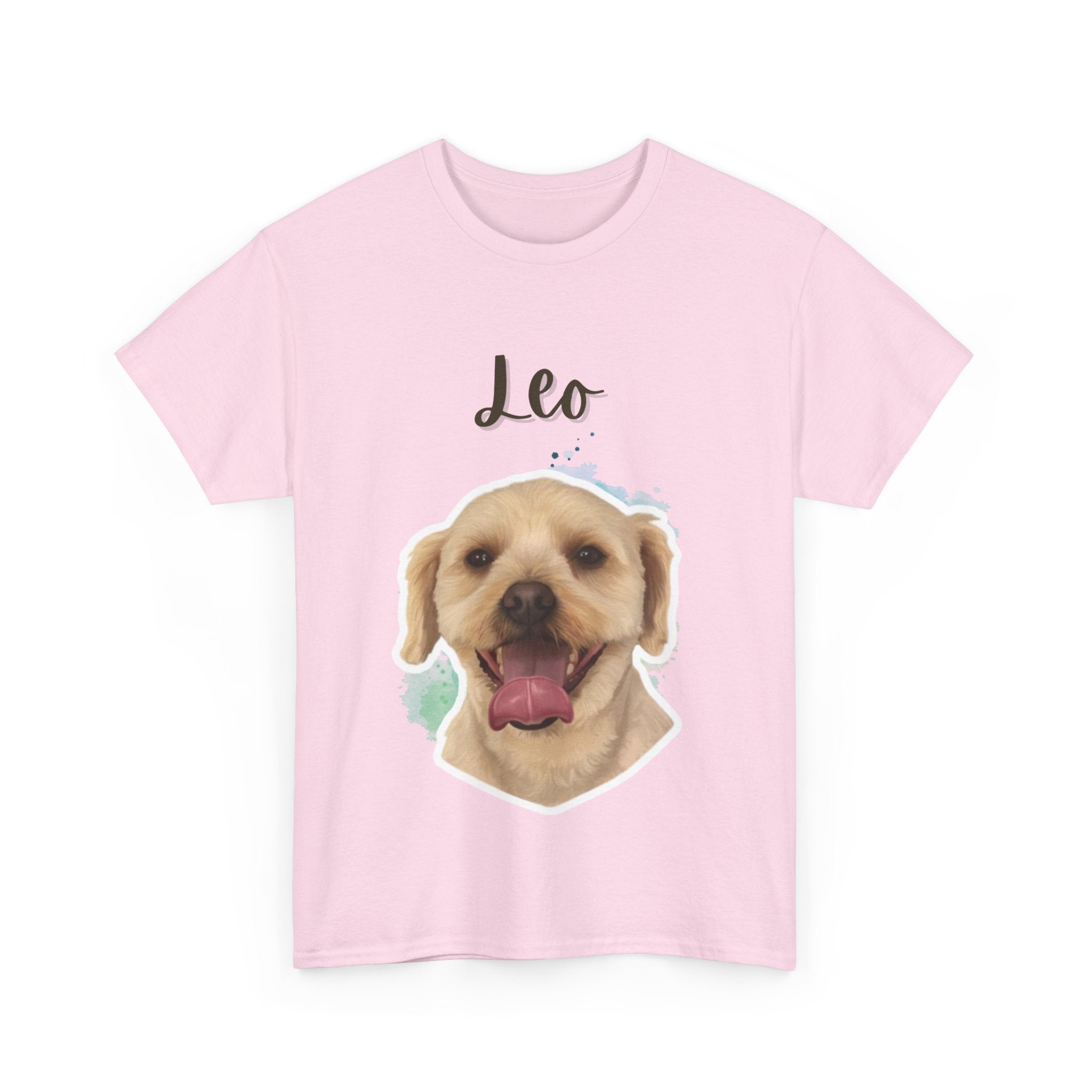 (Leo) Whimsical Dog Portrait Tee Shirt