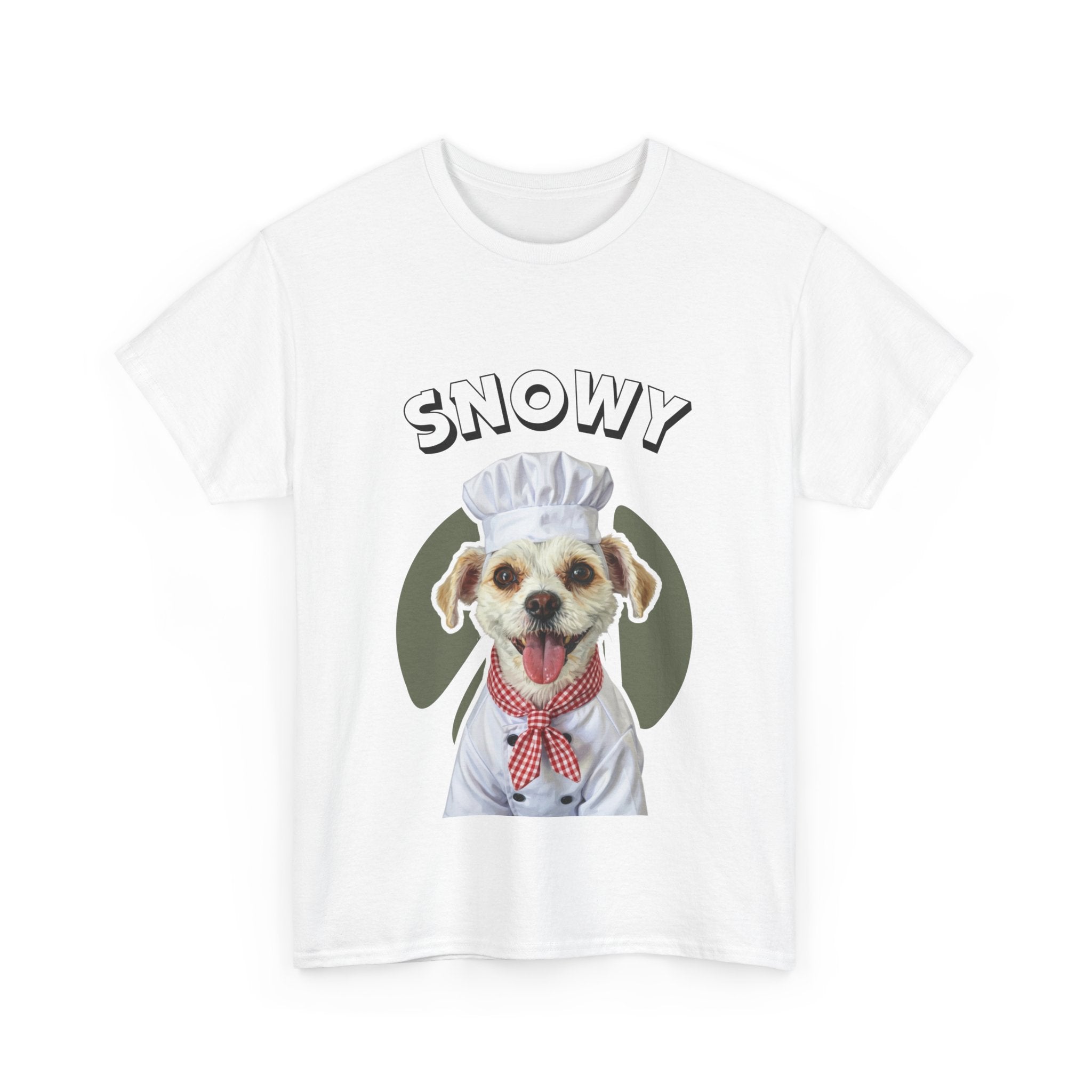 (Snowy) Whimsical Dog Portrait Tee Shirt