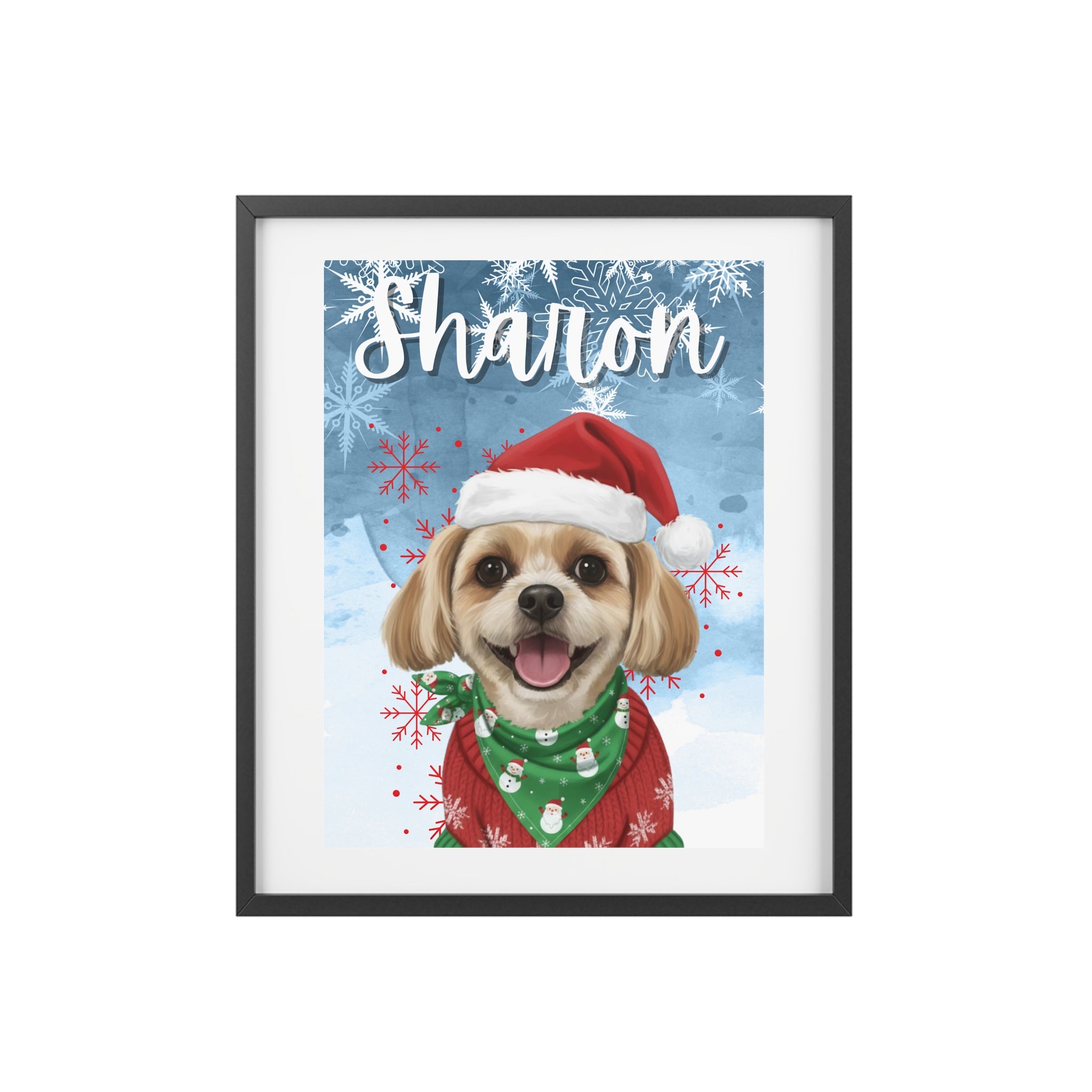 (Sharon) Playful Dog Framed Poster