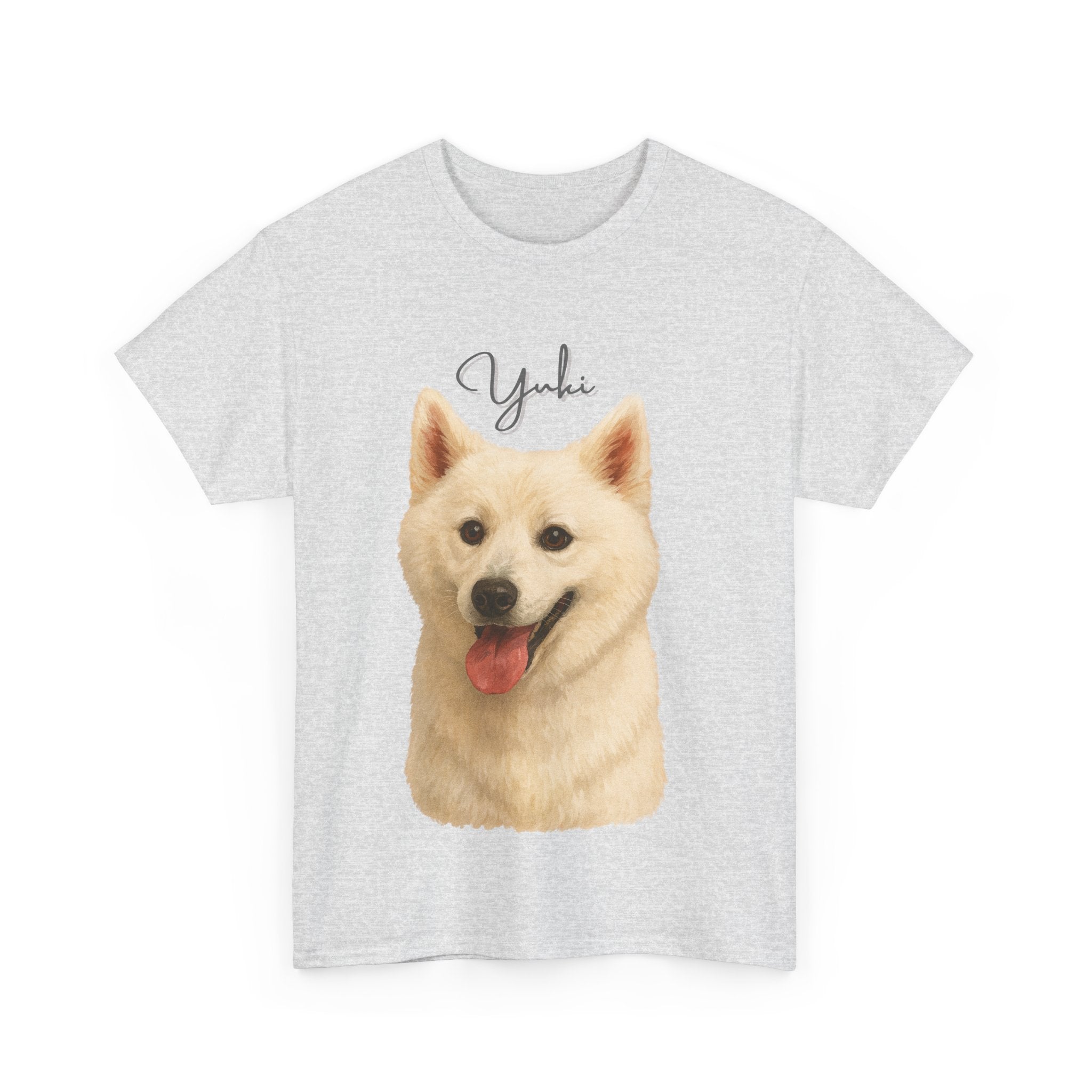 (Yuki) Whimsical Dog Portrait Tee Shirt