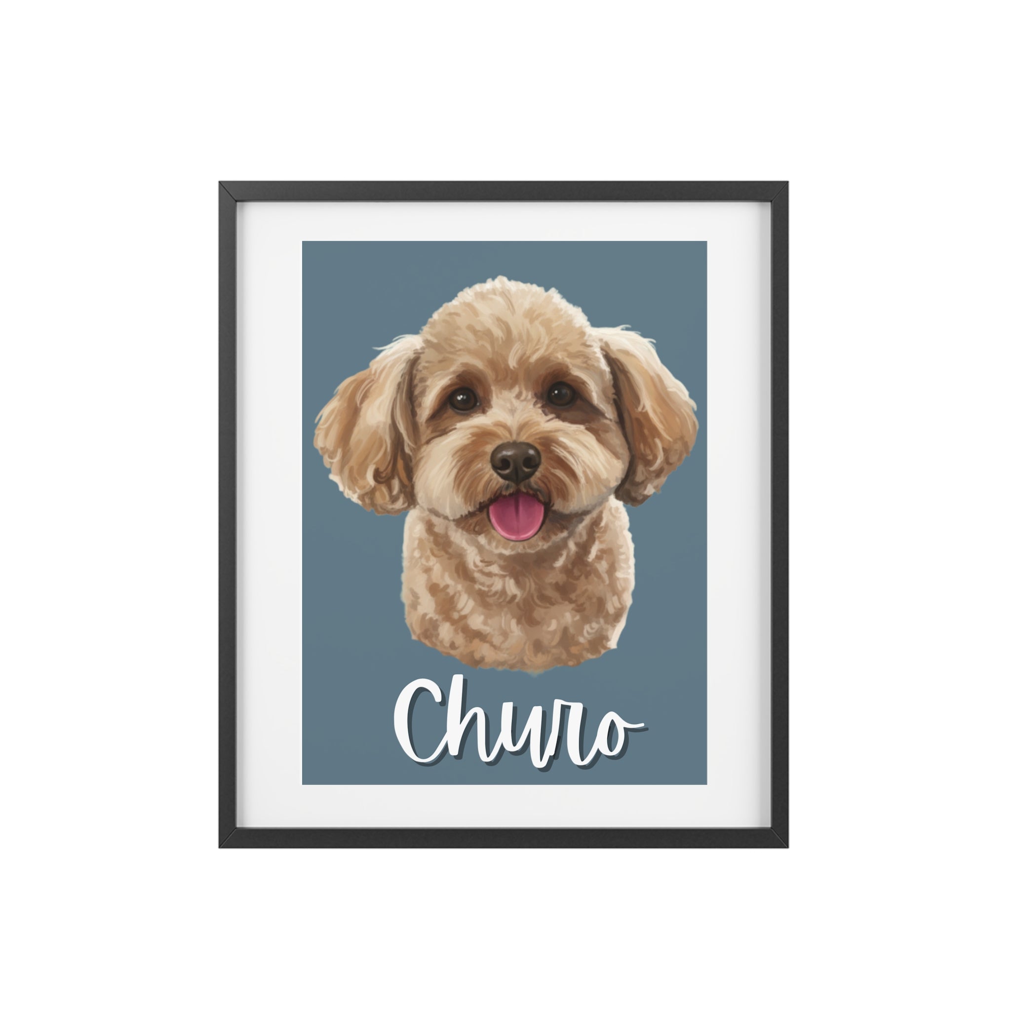 (Churo) Playful Dog Framed Poster