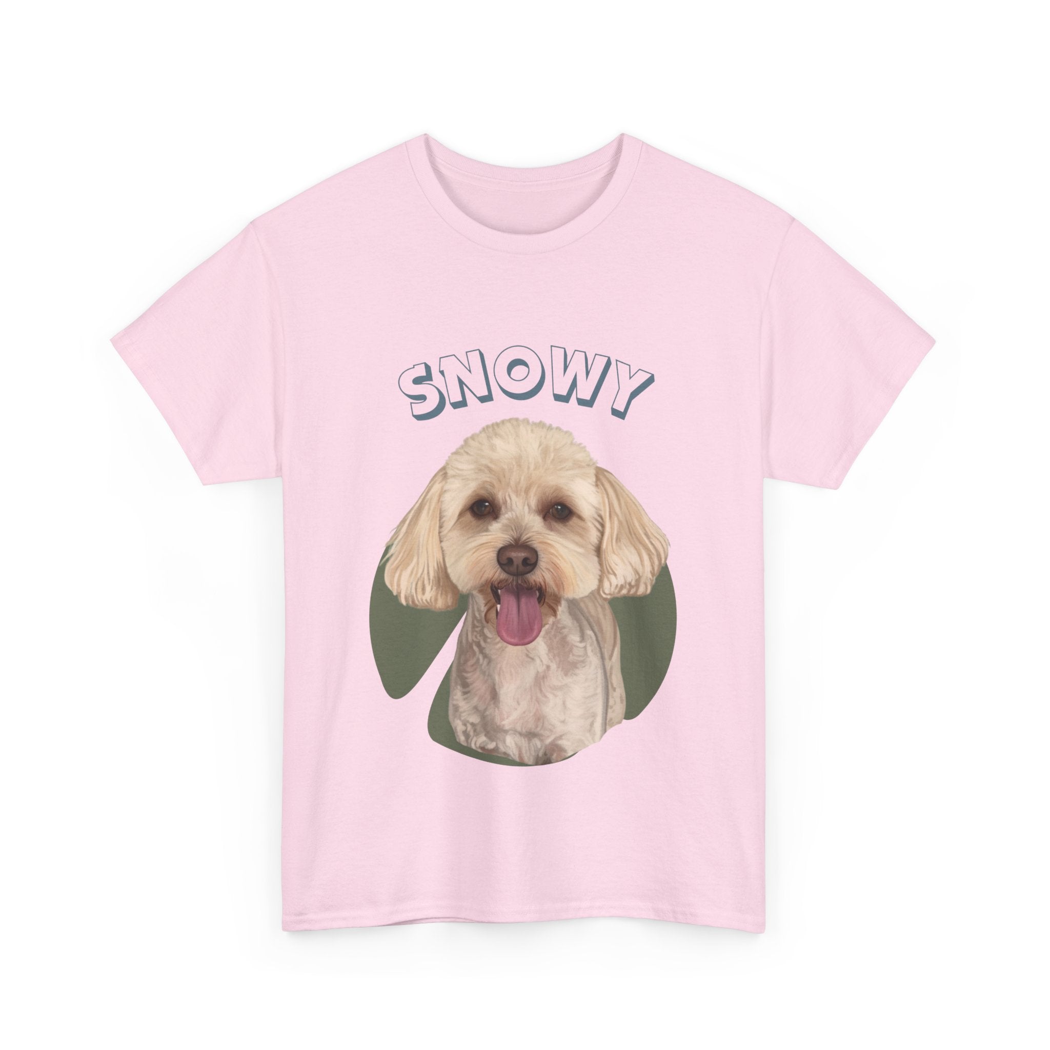 (Snowy) Whimsical Dog Portrait Tee Shirt