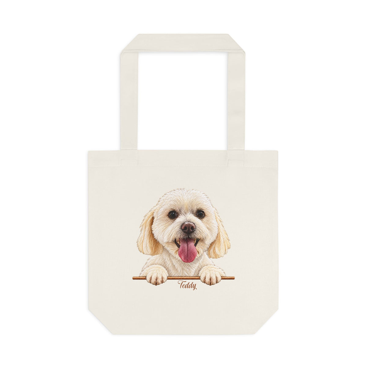 (Teddy) Personalized Dog Lover Tote Bag