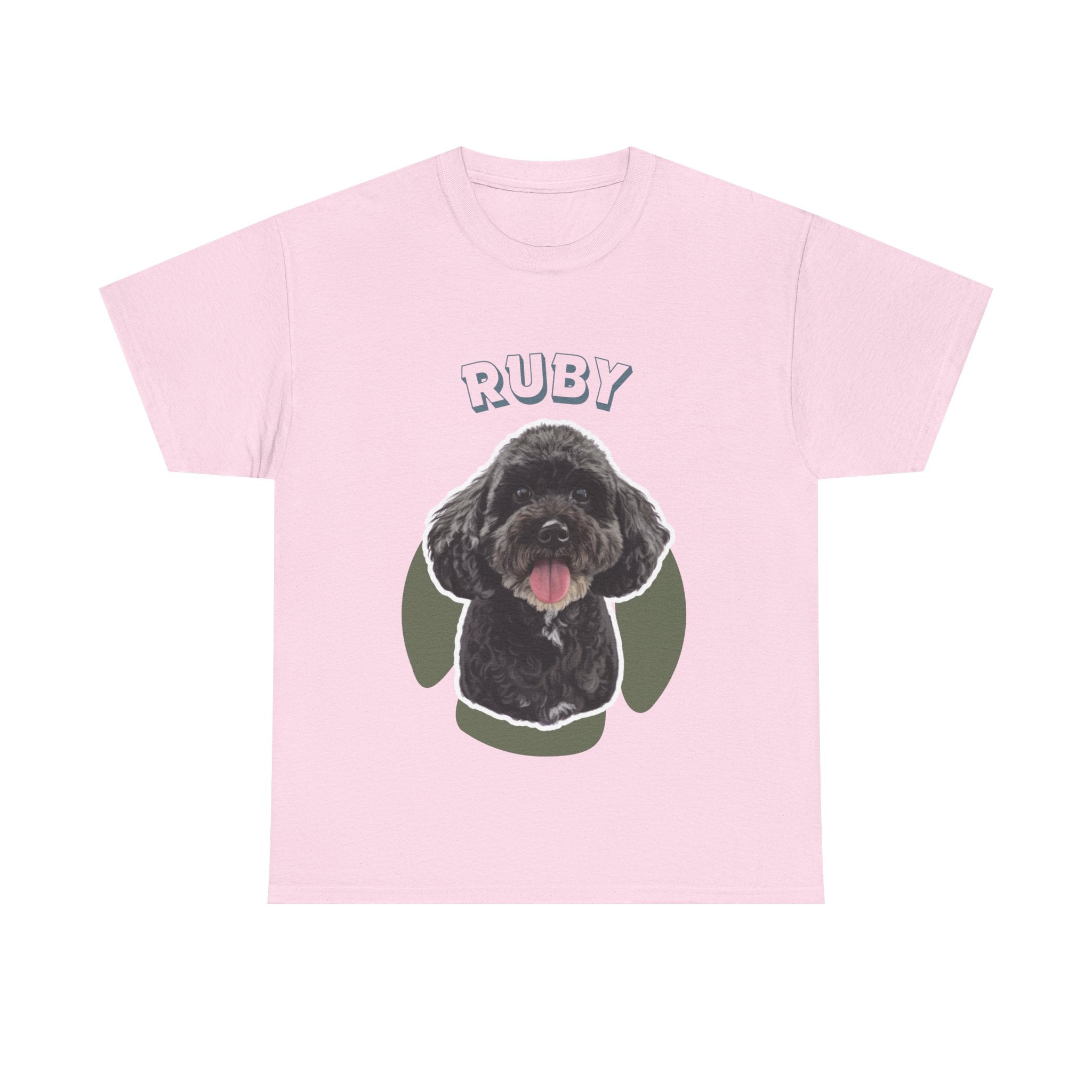 (Ruby) Whimsical Dog Portrait Tee Shirt