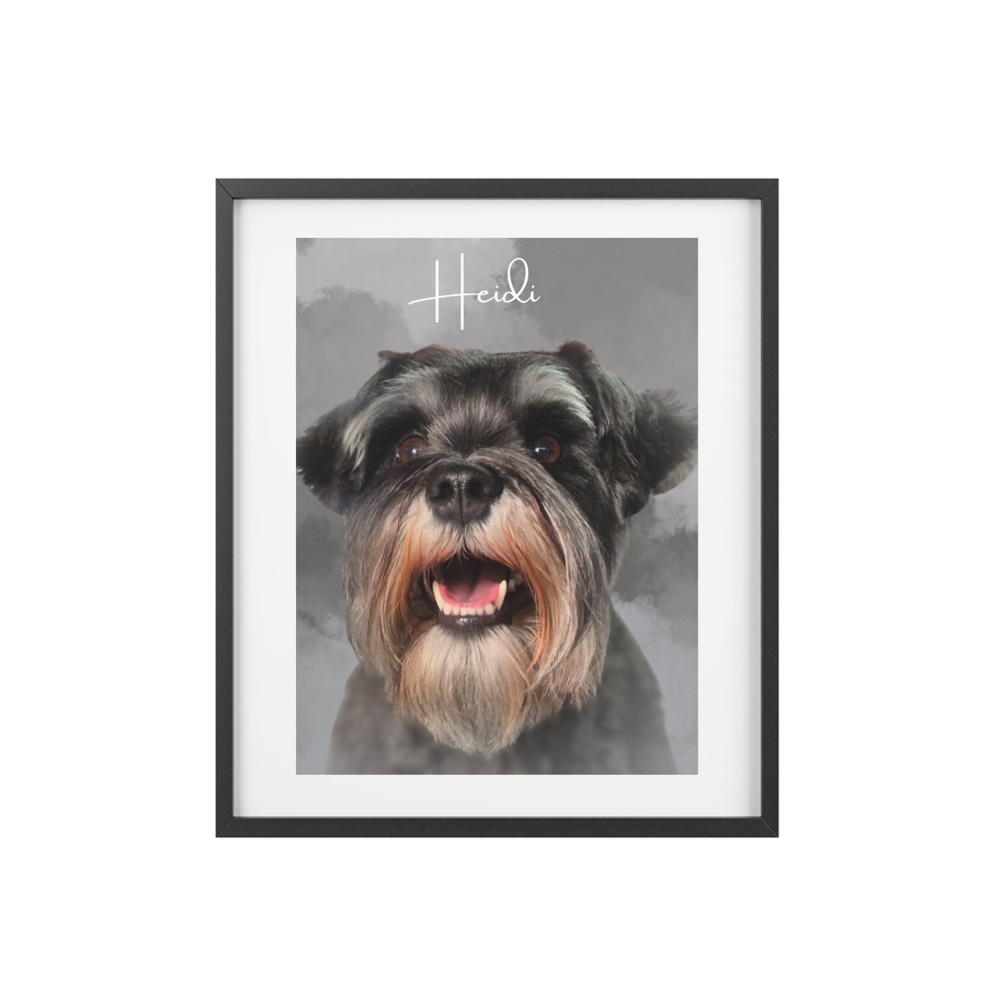 (Heidi) Playful Dog Framed Poster