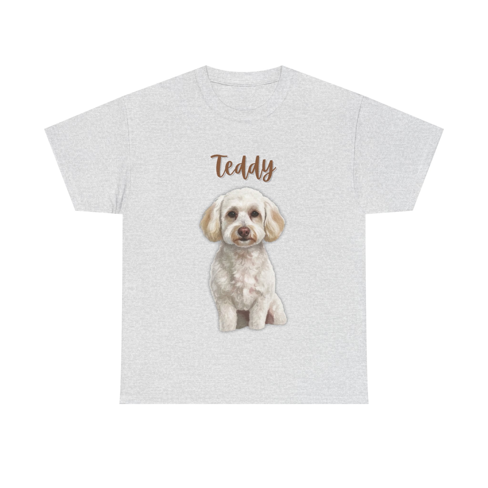 (Teddy) Whimsical Dog Portrait Tee Shirt