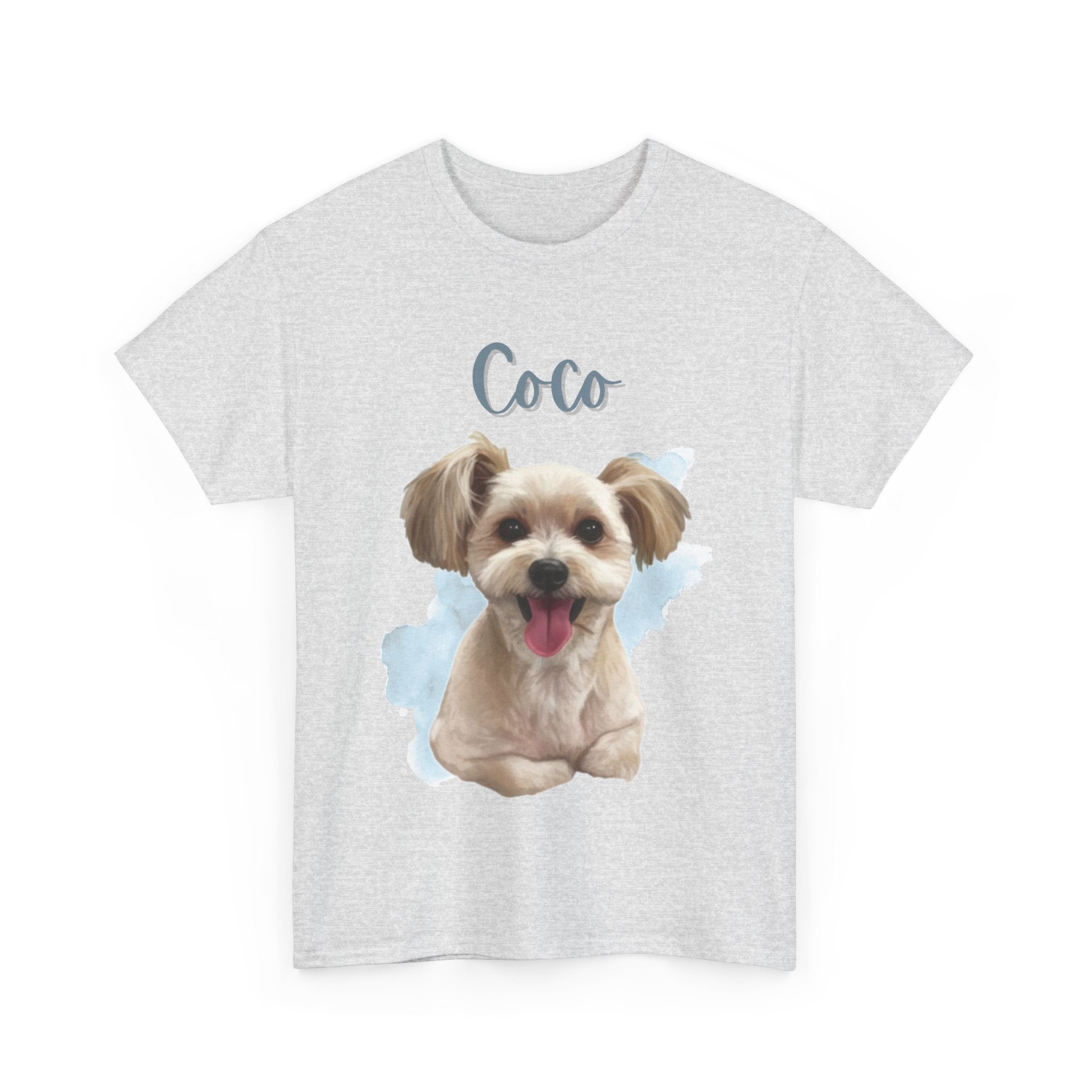 (Coco) Whimsical Dog Portrait Tee Shirt