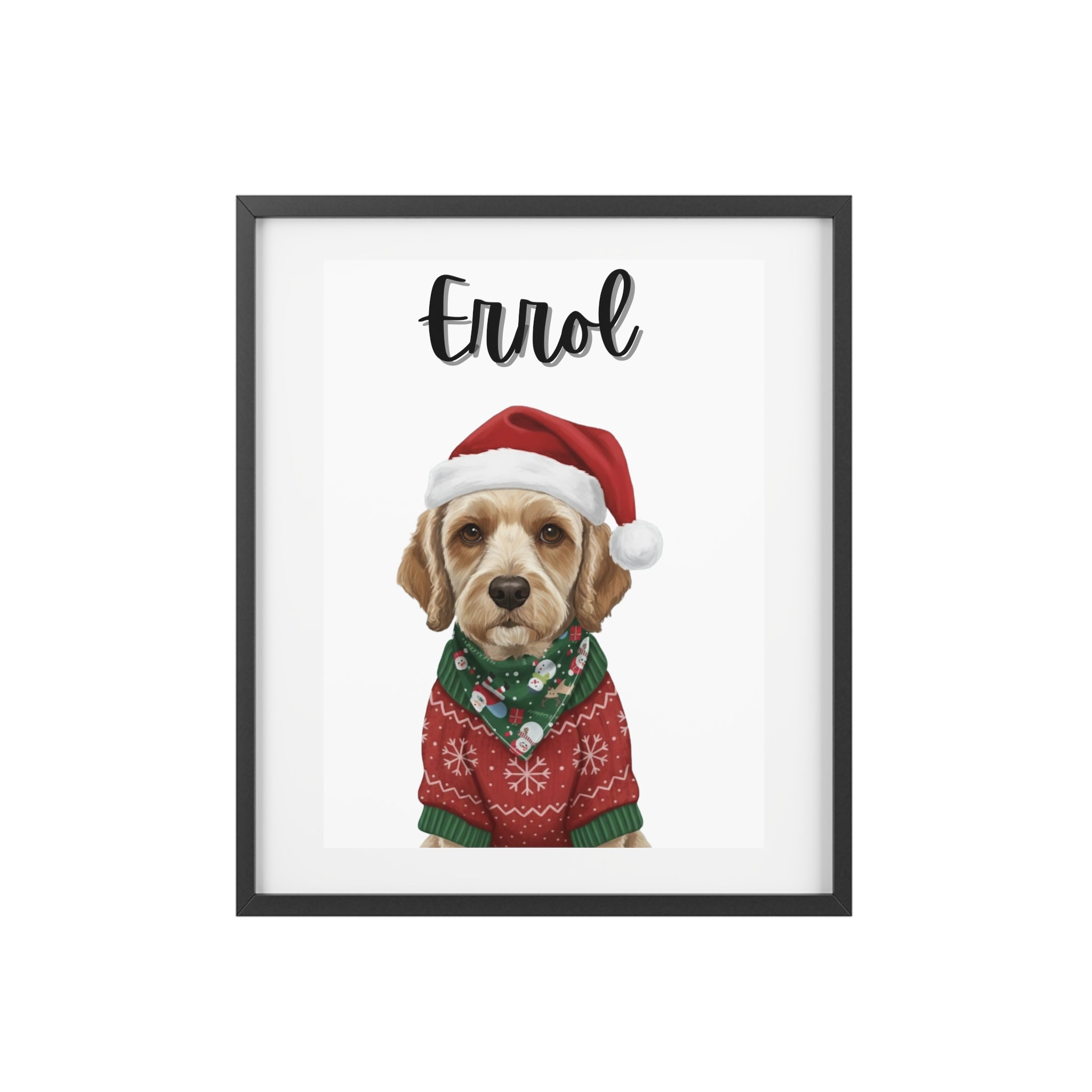 (Errol) Playful Dog Framed Poster