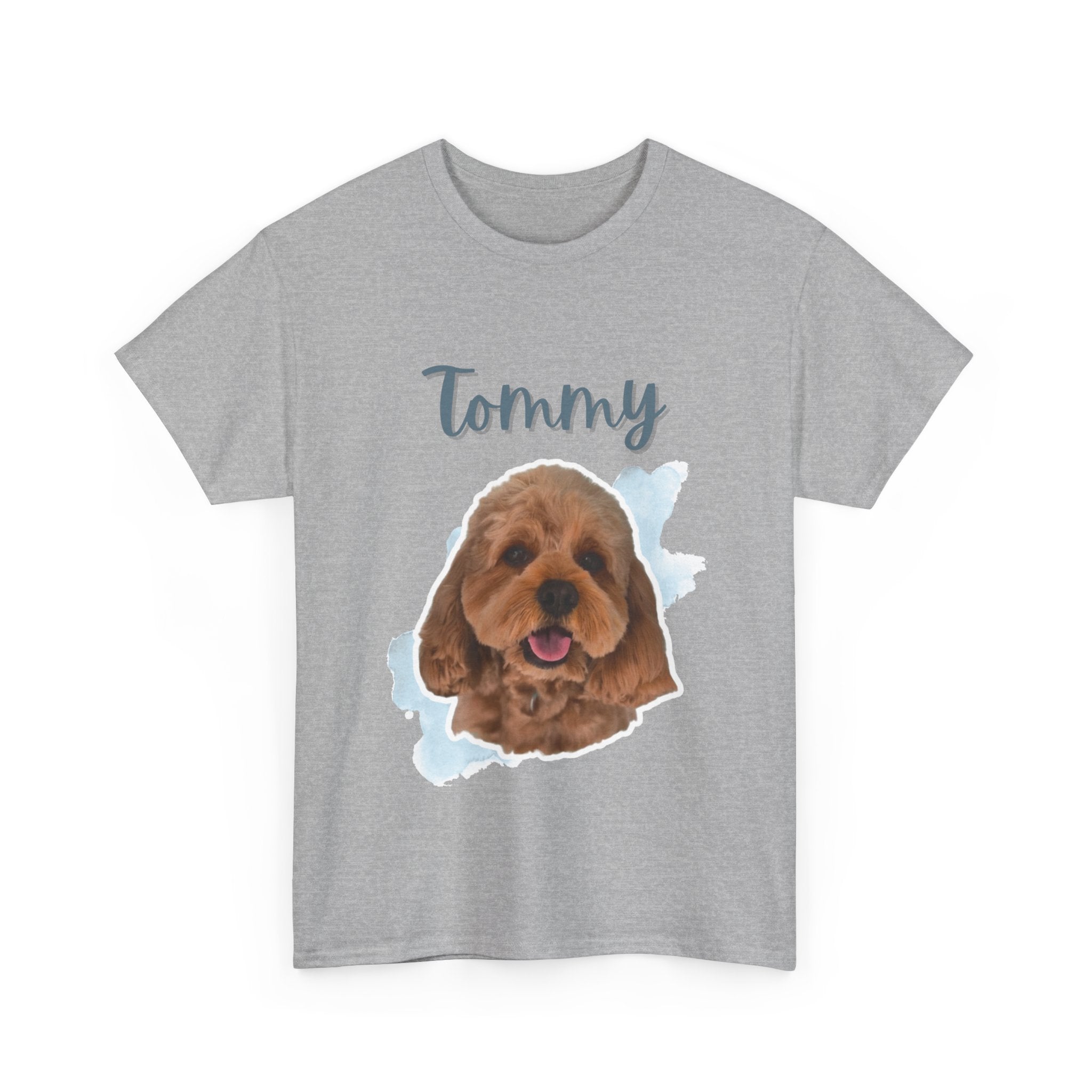 (Tommy) Whimsical Dog Portrait Tee Shirt