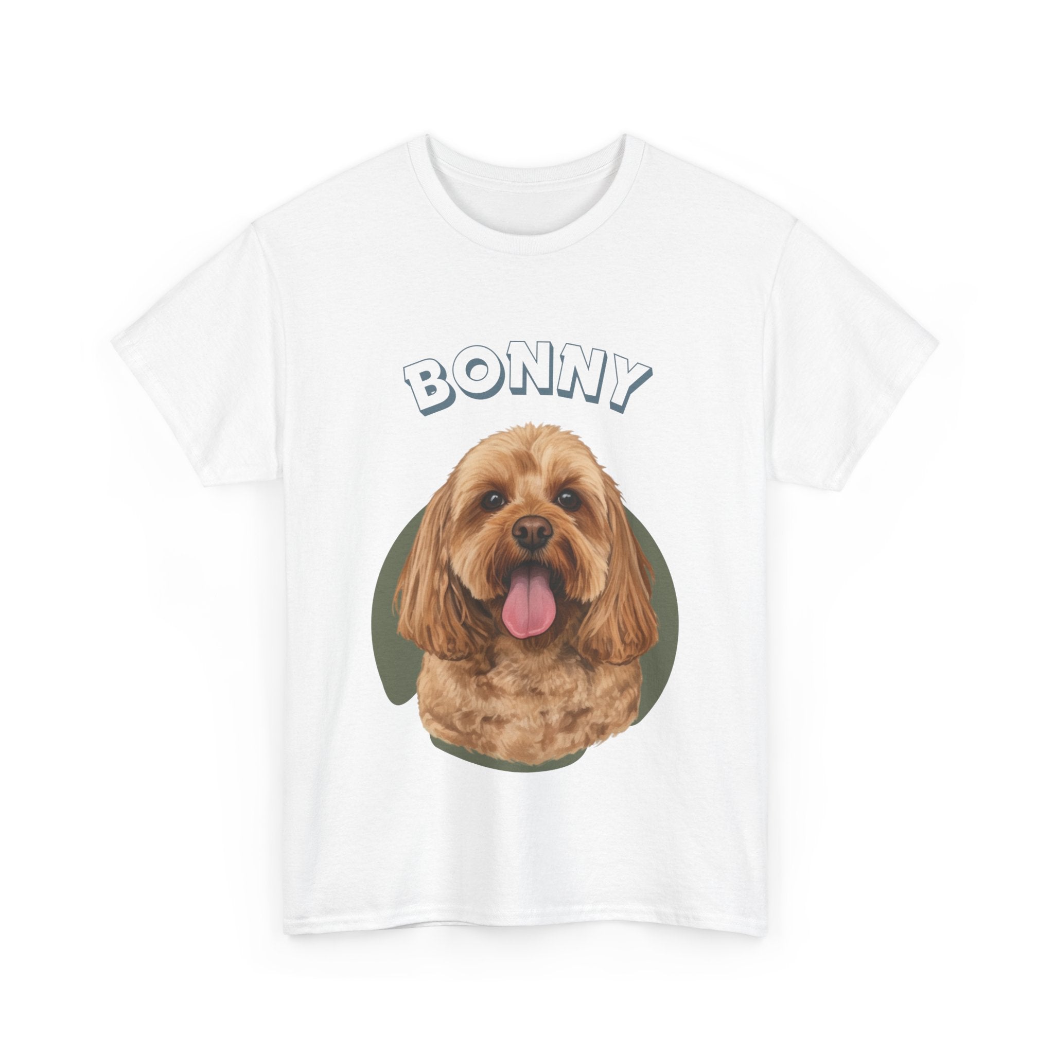 (Bonny) Whimsical Dog Portrait Tee Shirt