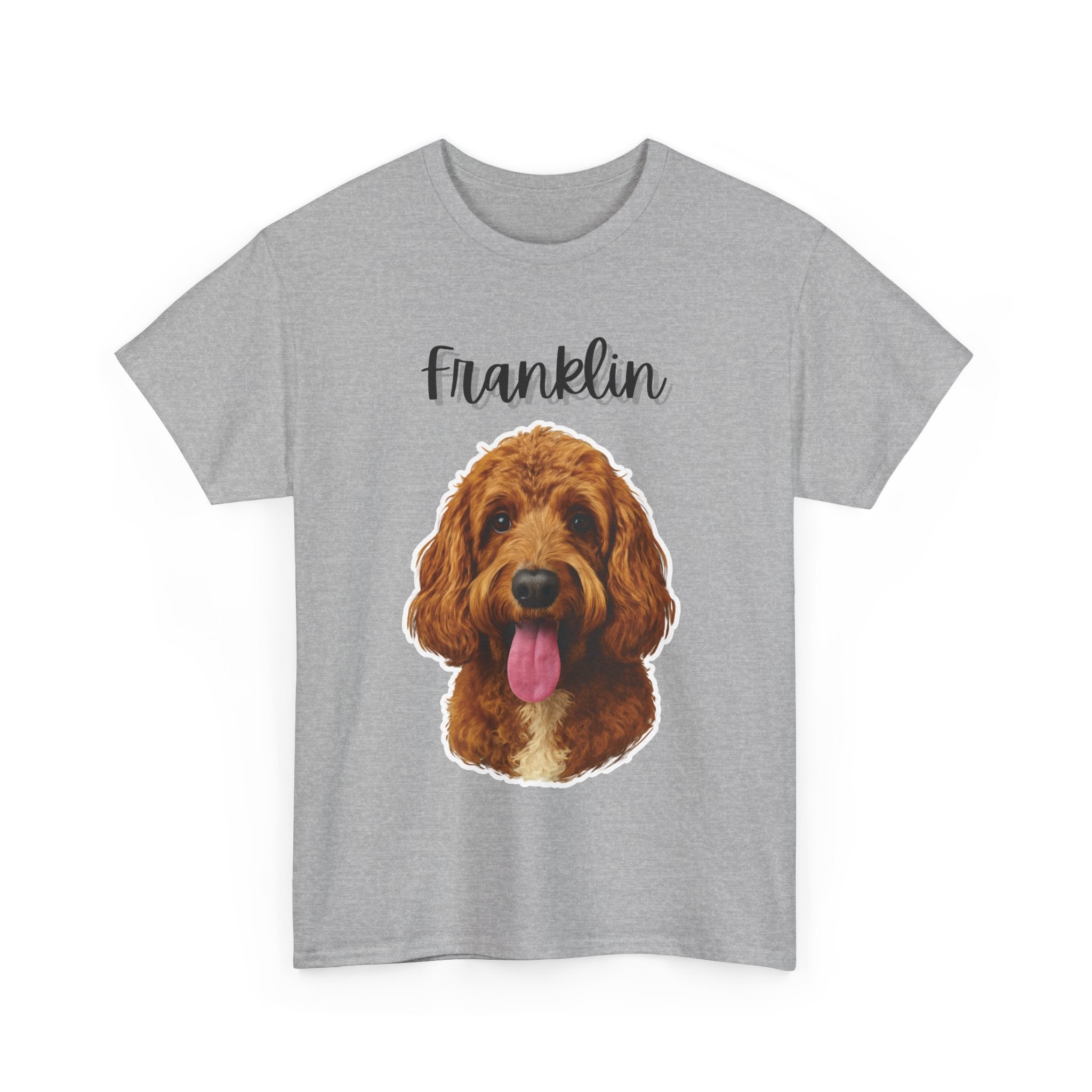 (Franklin ) Whimsical Dog Portrait Tee Shirt