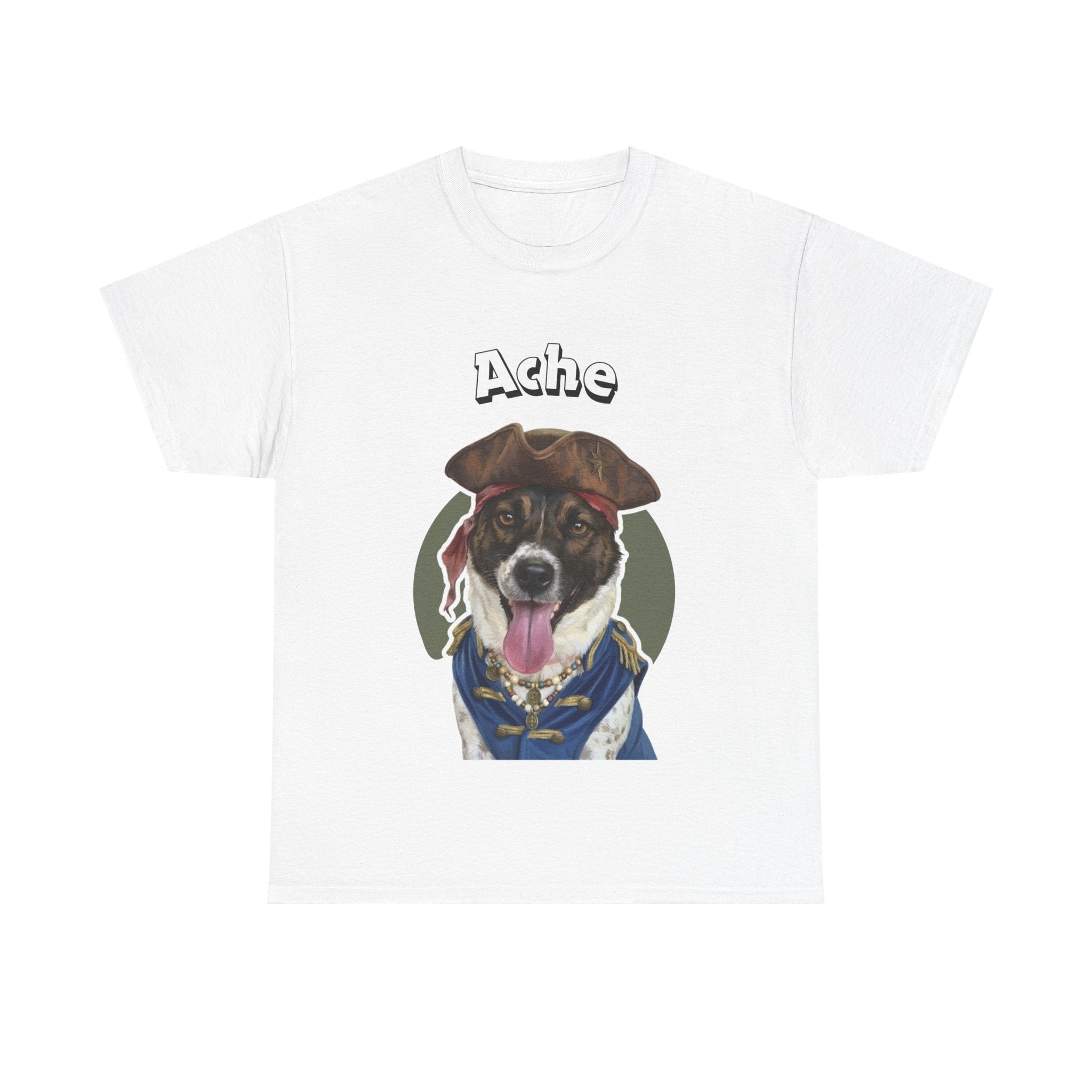 (Ache) Whimsical Dog Portrait Tee Shirt
