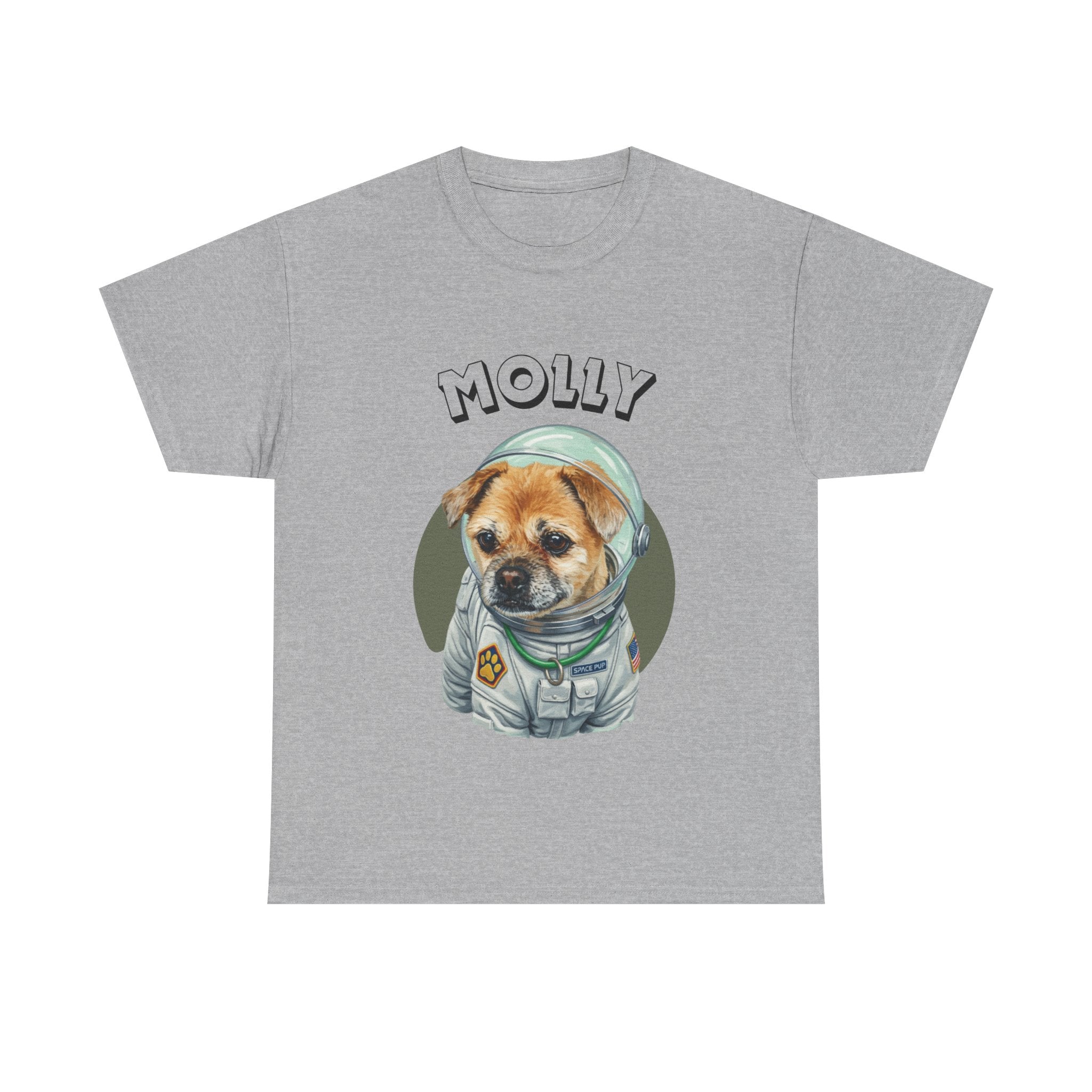 (Molly) Whimsical Dog Portrait Tee Shirt