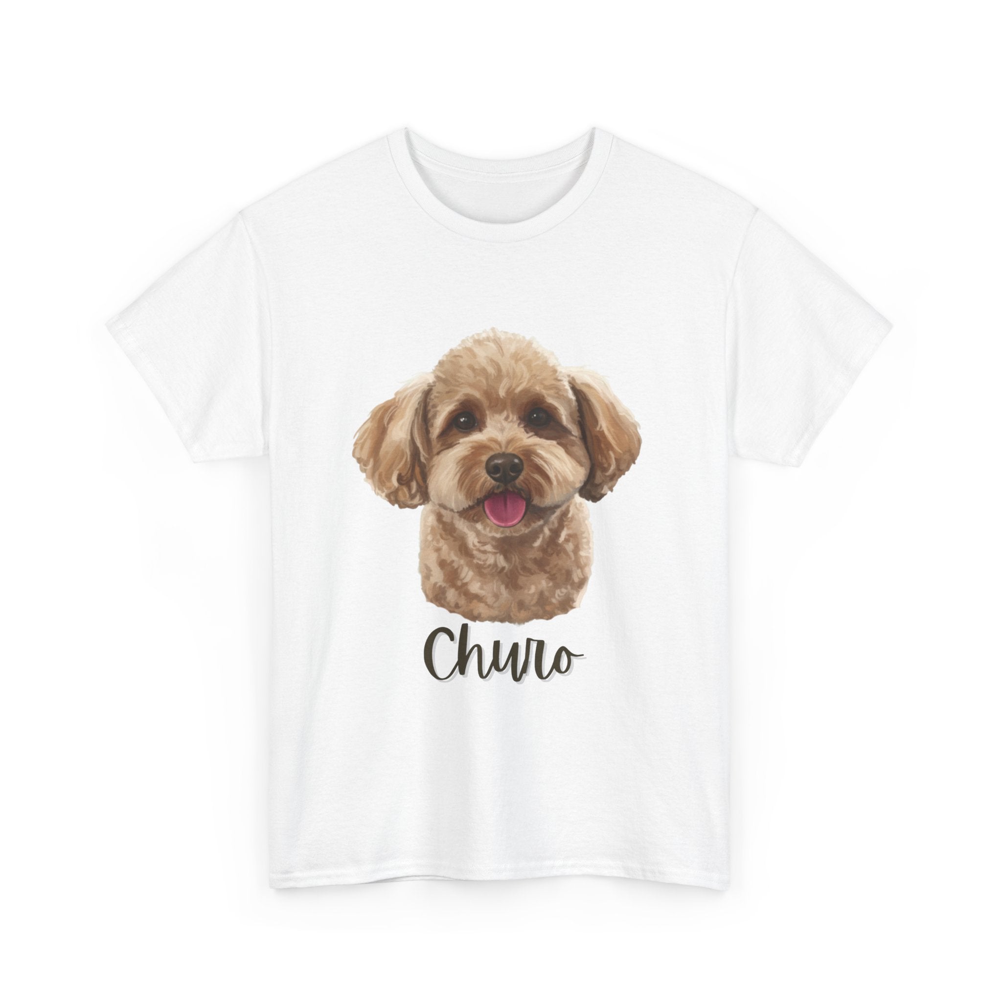 (Churo) Whimsical Dog Portrait Tee Shirt