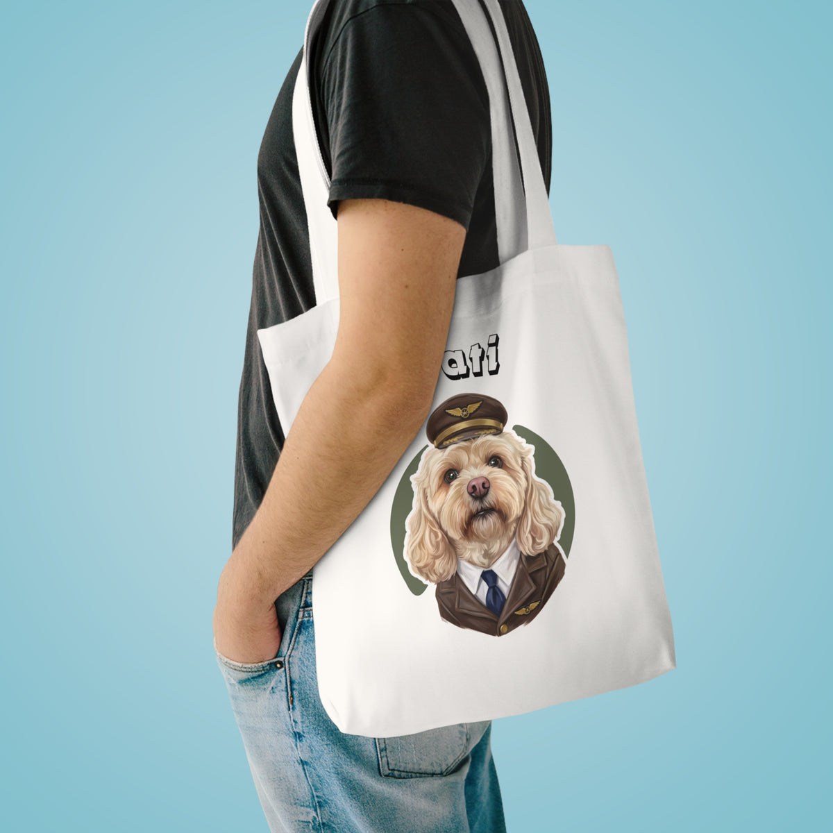 (Pati) Personalized Dog Lover Tote Bag
