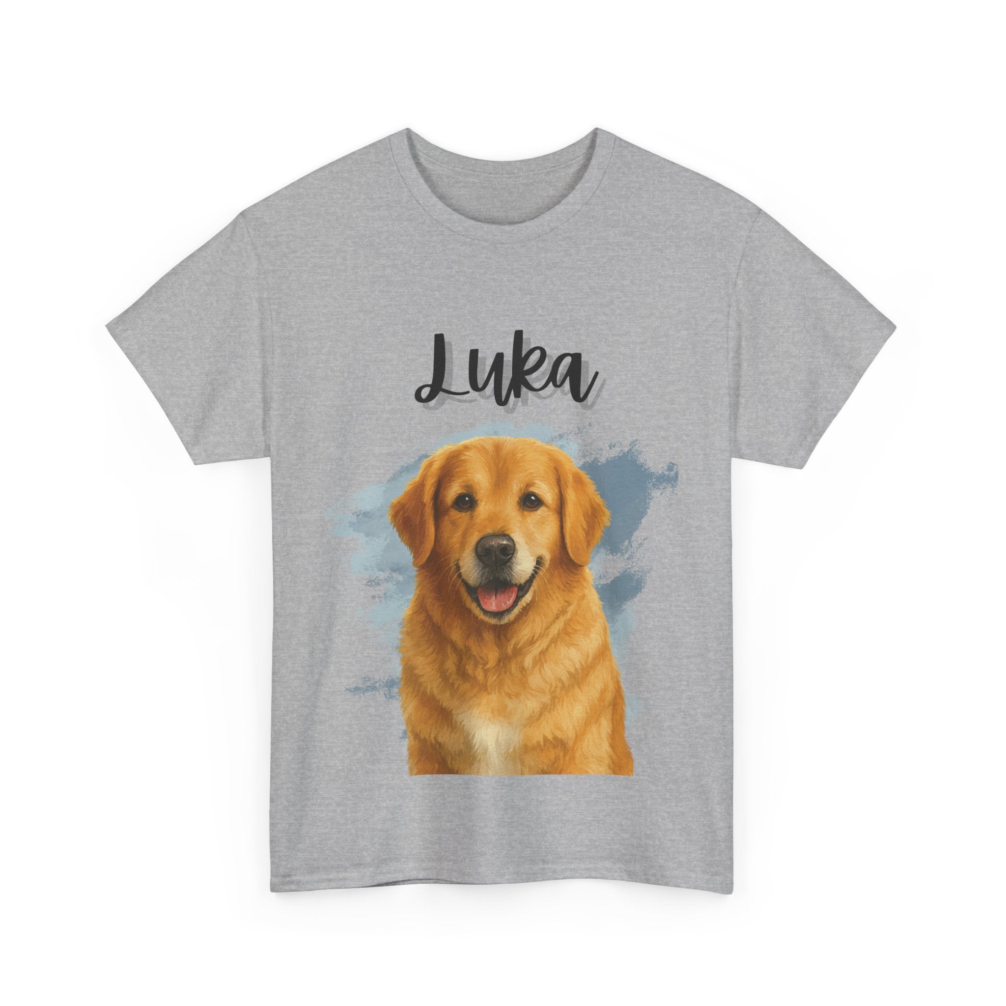 (Luka) Whimsical Dog Portrait Tee Shirt
