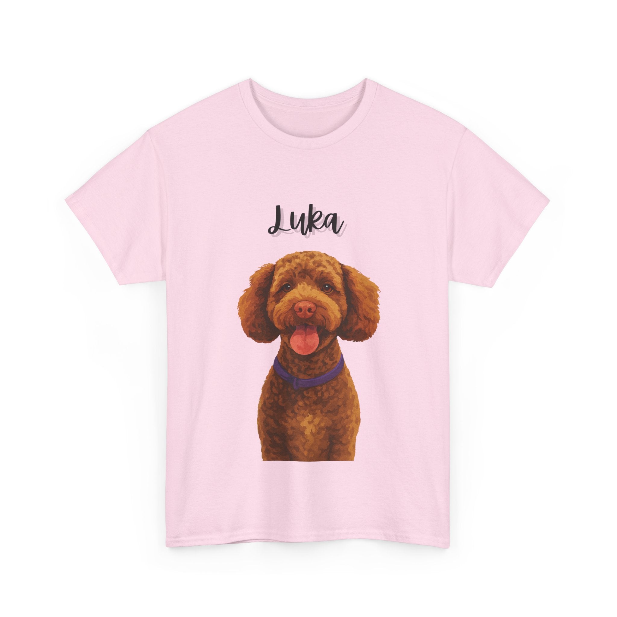 (Luka) Whimsical Dog Portrait Tee Shirt