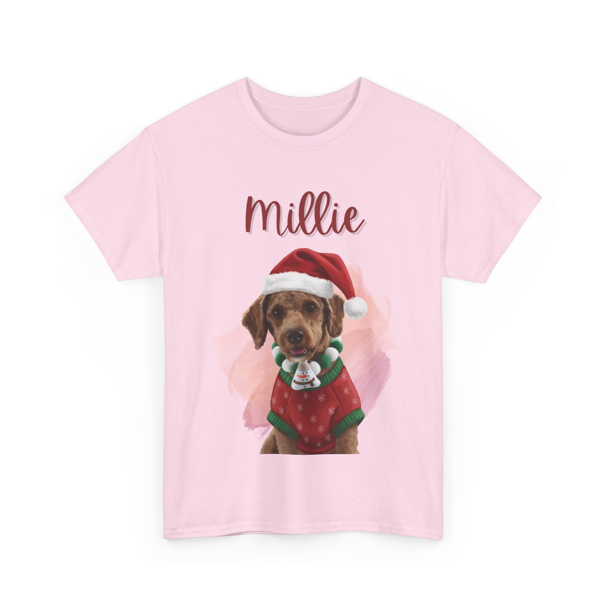 (Millie) Whimsical Dog Portrait Tee Shirt