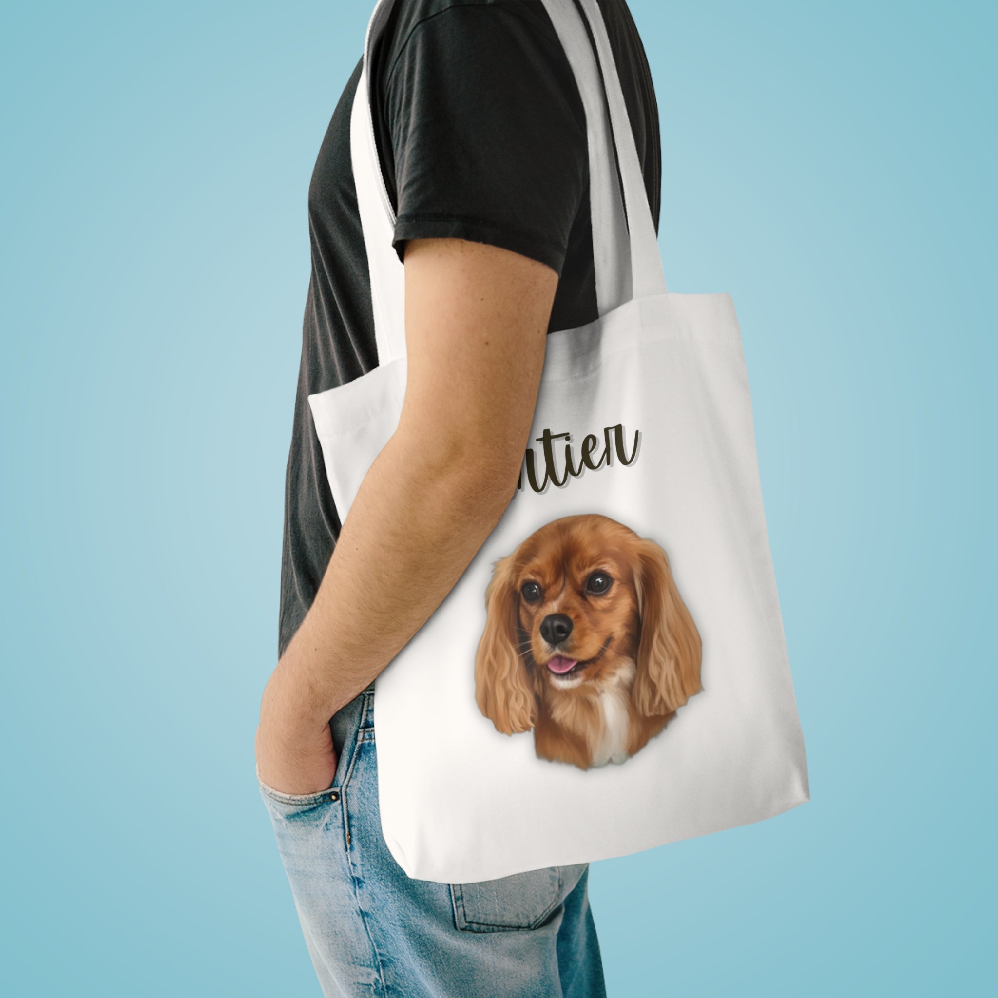 (Cartier) Personalized Dog Lover Tote Bag
