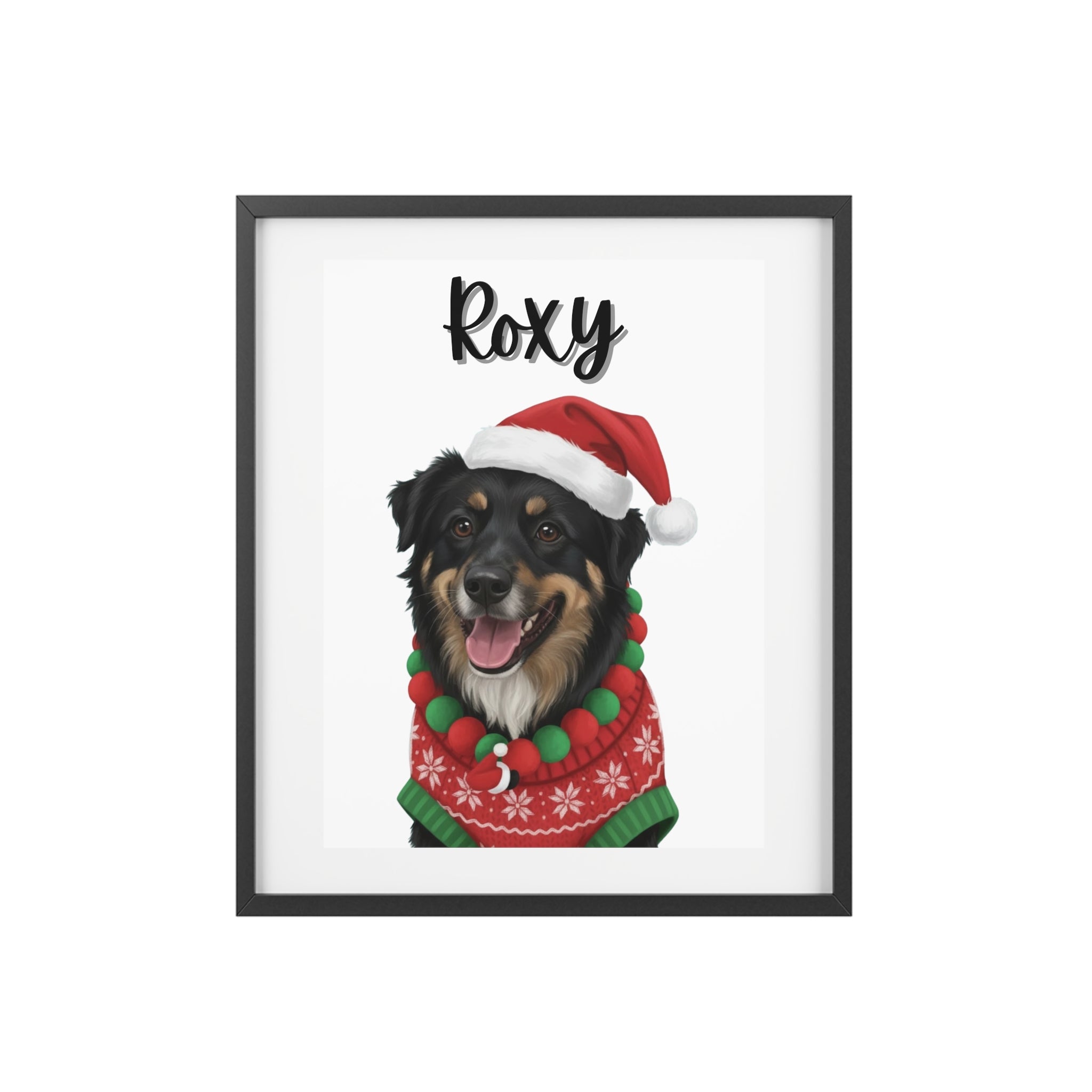 (Roxy) Playful Dog Framed Poster