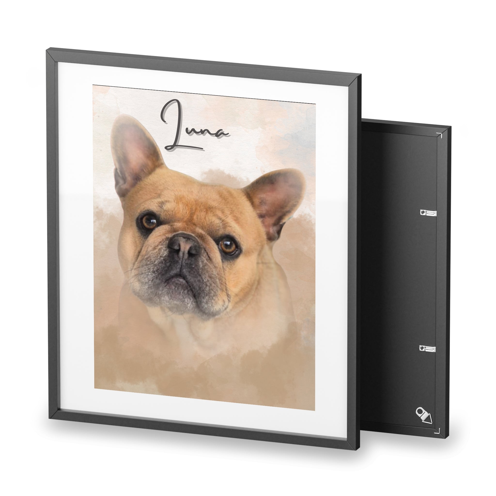 (Luna) Playful Dog Framed Poster
