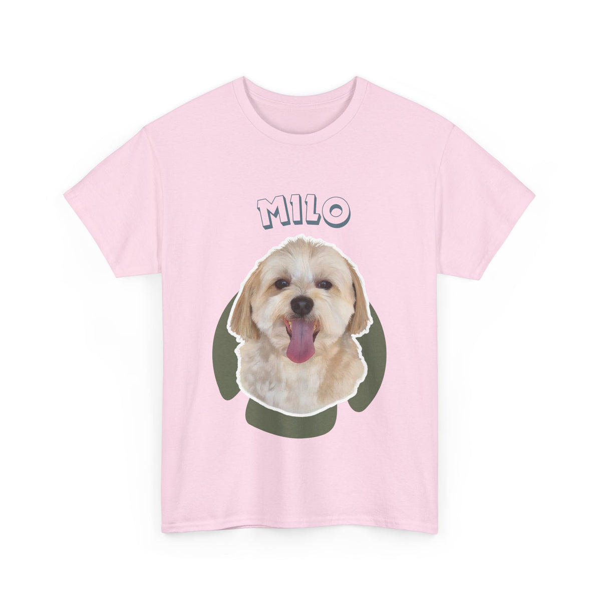 (Milo) Whimsical Dog Portrait Tee Shirt