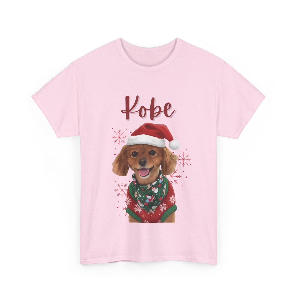 (Kobe) Whimsical Dog Portrait Tee Shirt