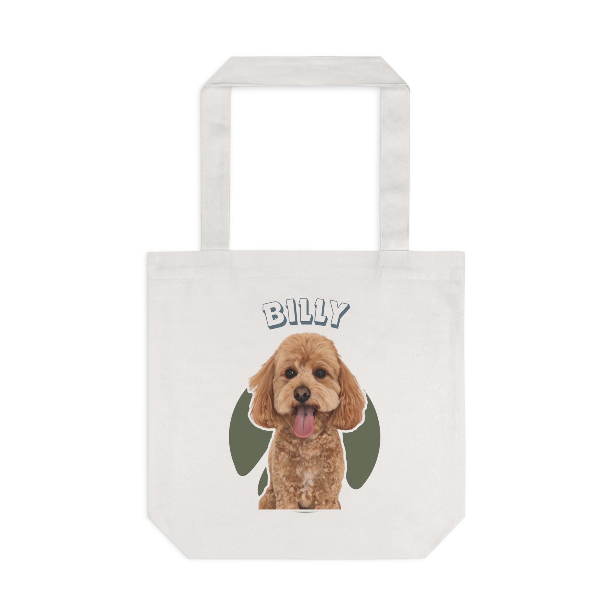 (Billy) Personalized Dog Lover Tote Bag