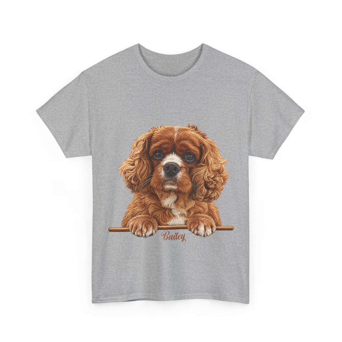 (Bailey) Whimsical Dog Portrait Tee Shirt