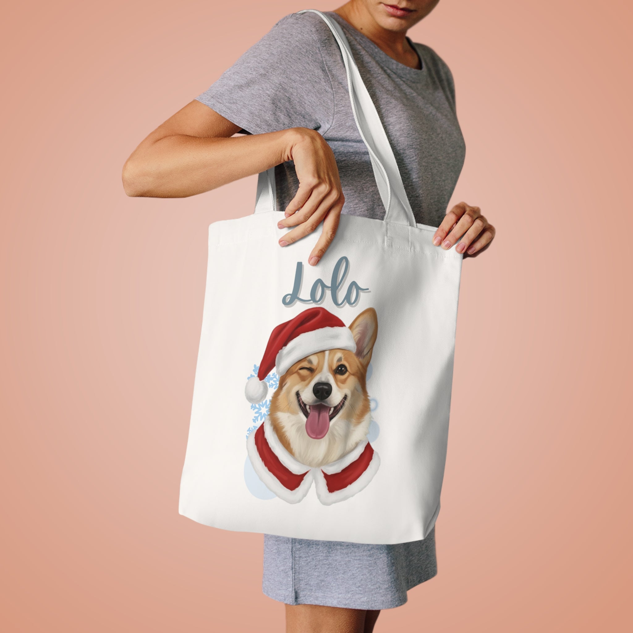 (Lolo) Personalized Dog Lover Tote Bag