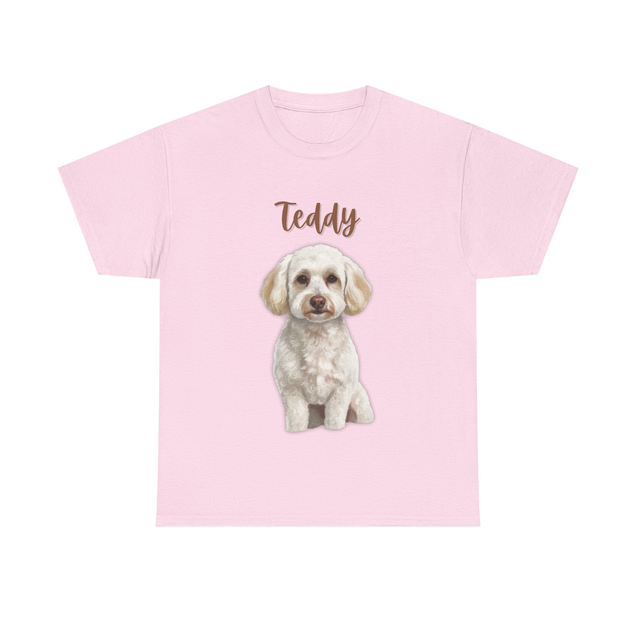 (Teddy) Whimsical Dog Portrait Tee Shirt