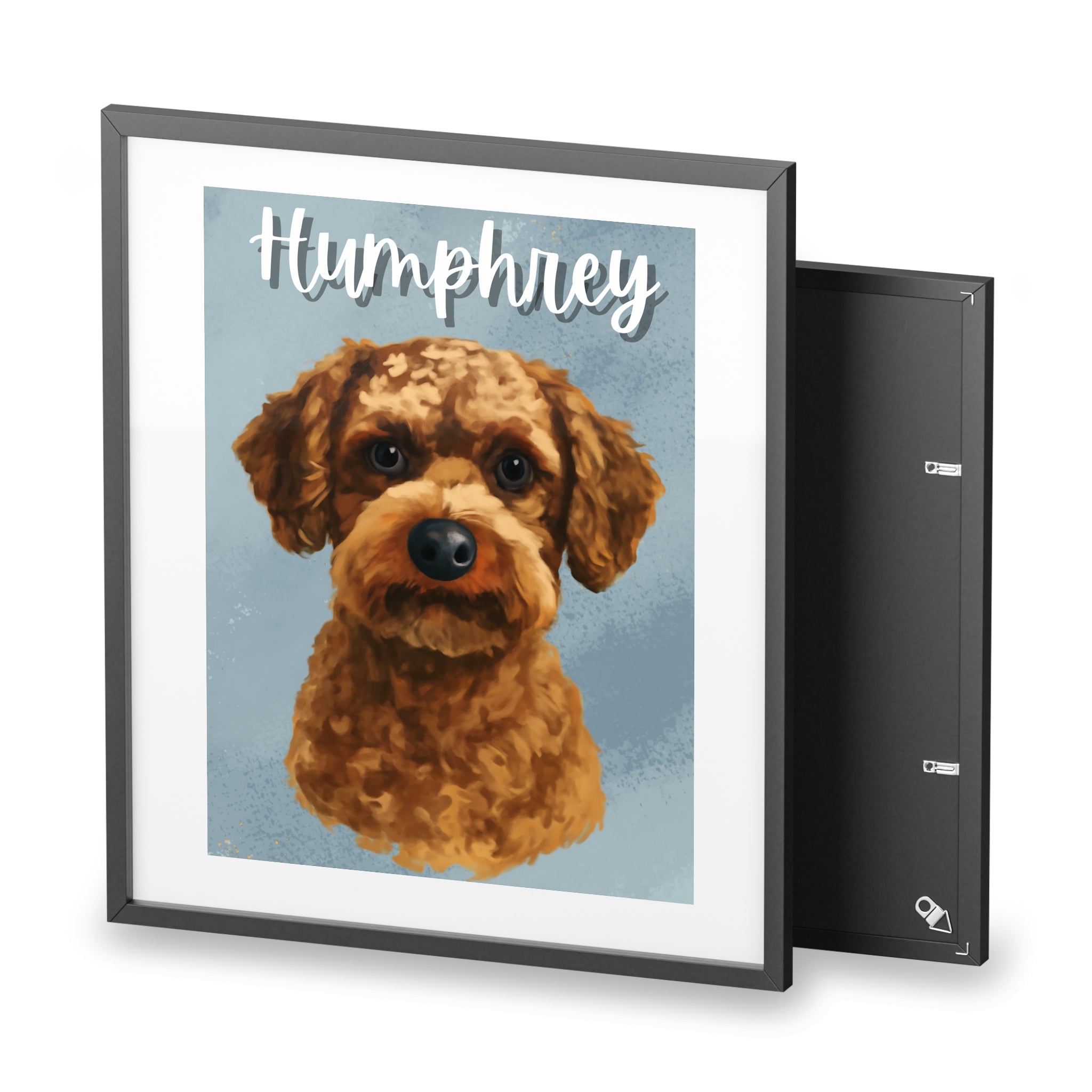 (Humphrey) Playful Dog Framed Poster