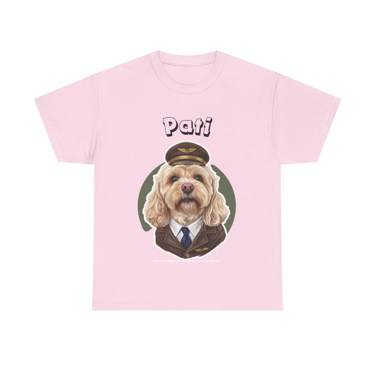 (Pati) Whimsical Dog Portrait Tee Shirt
