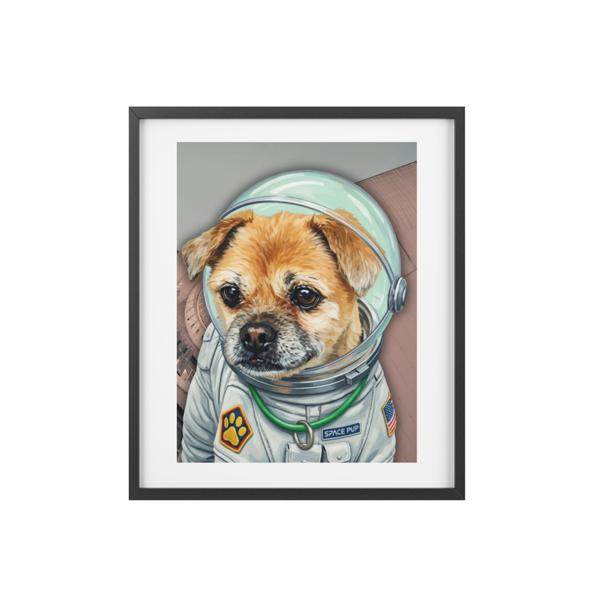 (Molly) Playful Dog Framed Poster