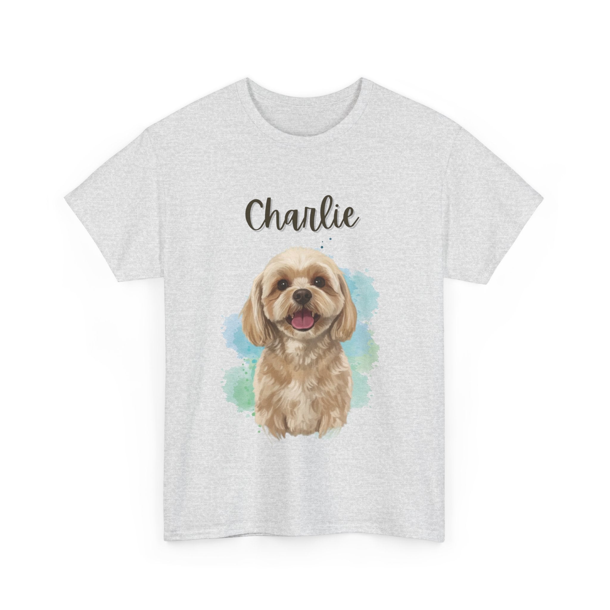 (Charlie) Whimsical Dog Portrait Tee Shirt