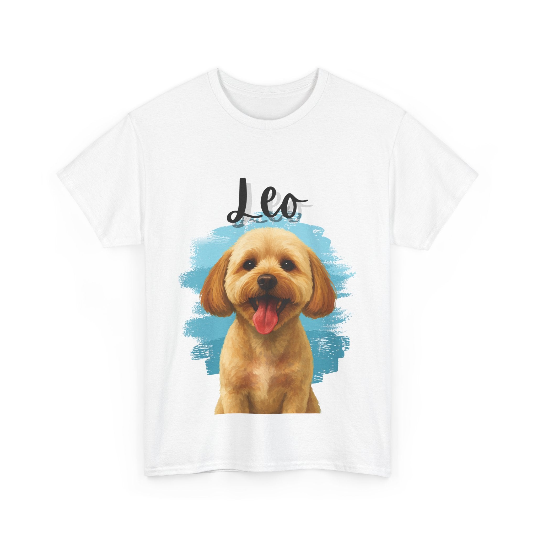(Leo) Whimsical Dog Portrait Tee Shirt