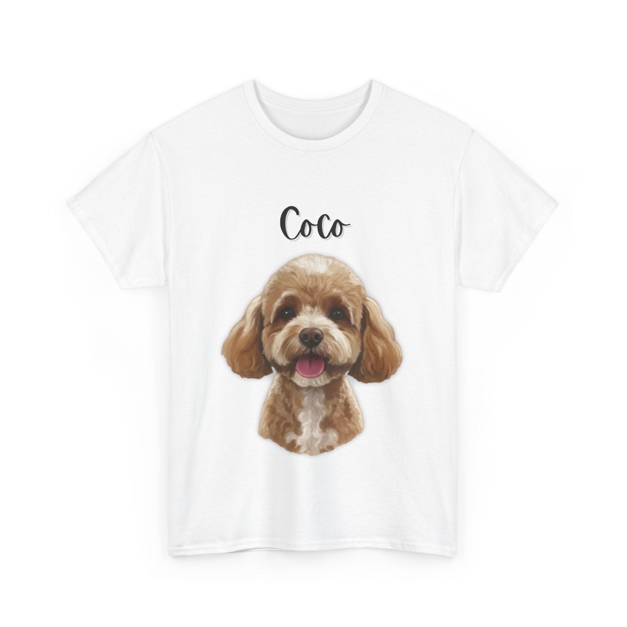 (Coco) Whimsical Dog Portrait Tee Shirt