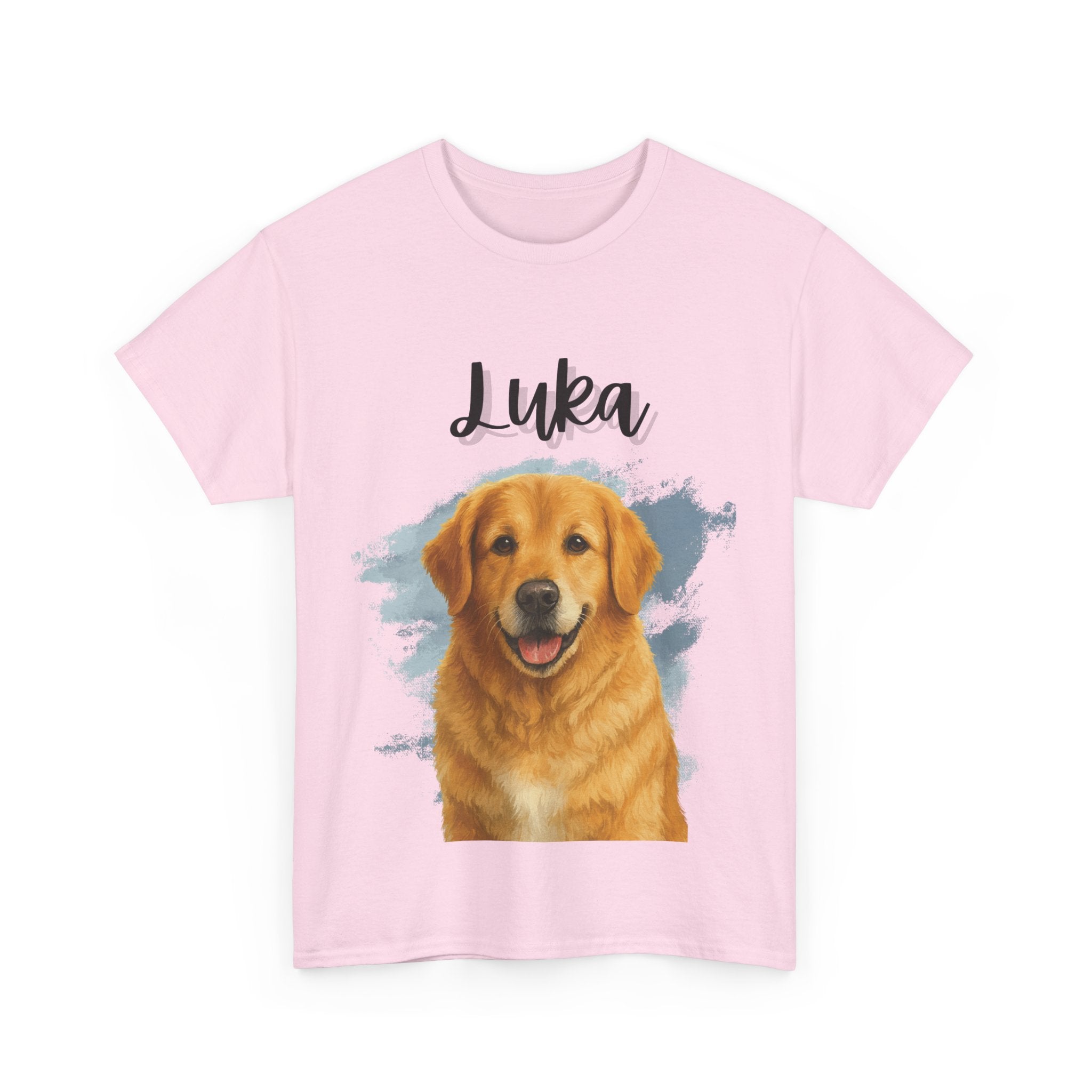 (Luka) Whimsical Dog Portrait Tee Shirt