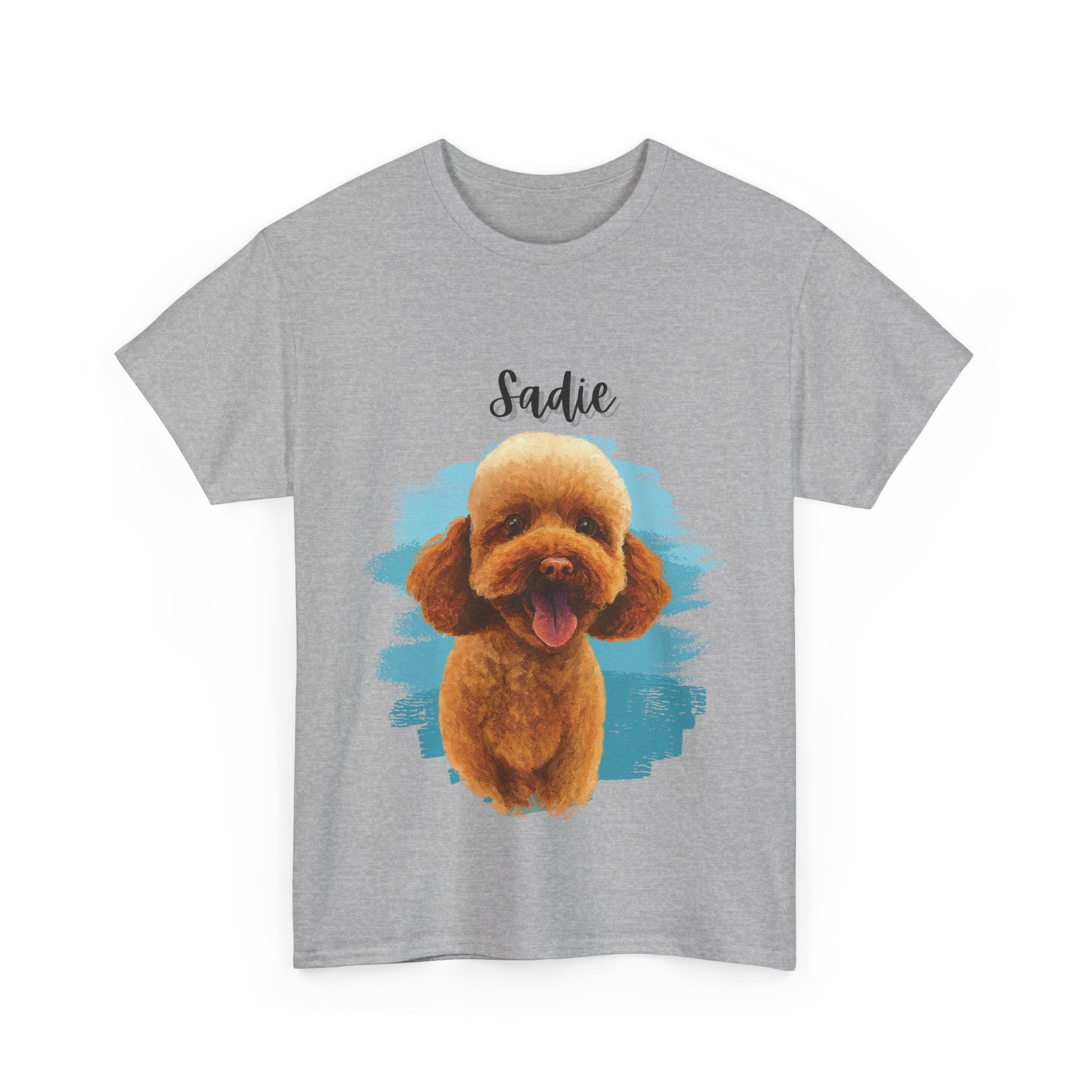 (Sadie) Whimsical Dog Portrait Tee Shirt