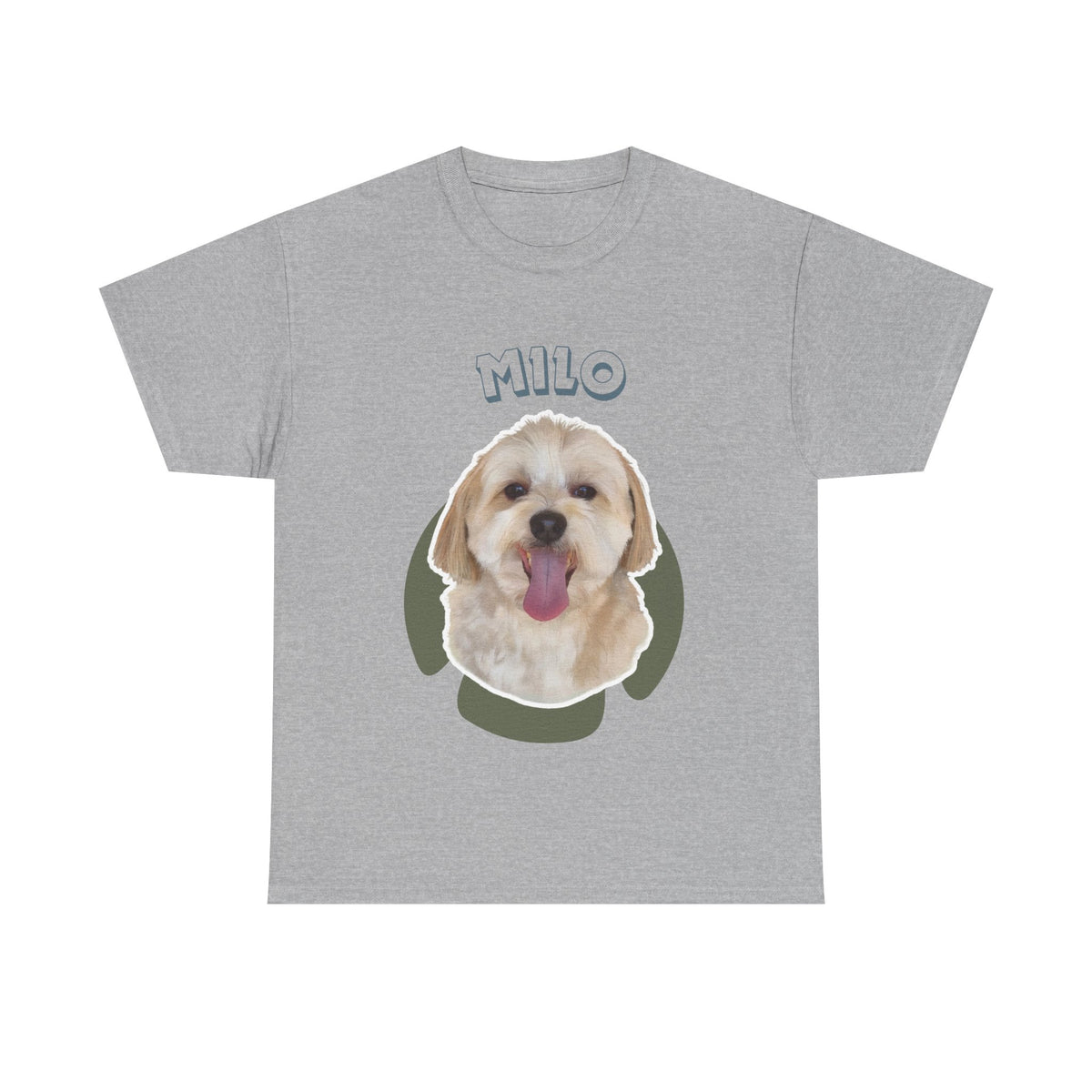 (Milo) Whimsical Dog Portrait Tee Shirt